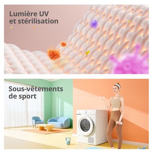 Thumbnail 8 de COMFEE Sèche Linge Pompe à Chaleur 8kg CD08EHP05W – Efficacité douce et programmes dédiés