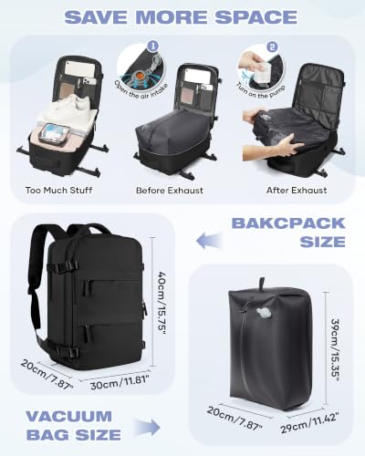 Thumbnail 4 de SZLX Sac à Dos Sous Vide Voyage 40x30x20 avec pompe — Bagage cabine pratique pour avion et ordinateur