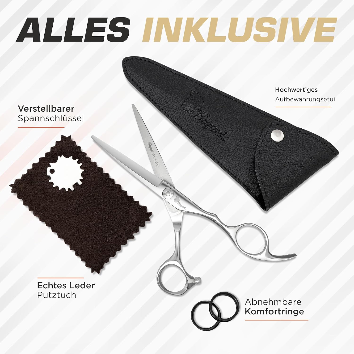 Thumbnail 6 de Fagaci Haarschneideschere Profi 5.5" – 440C-Stahl, extrem scharf, feiner Schnitt