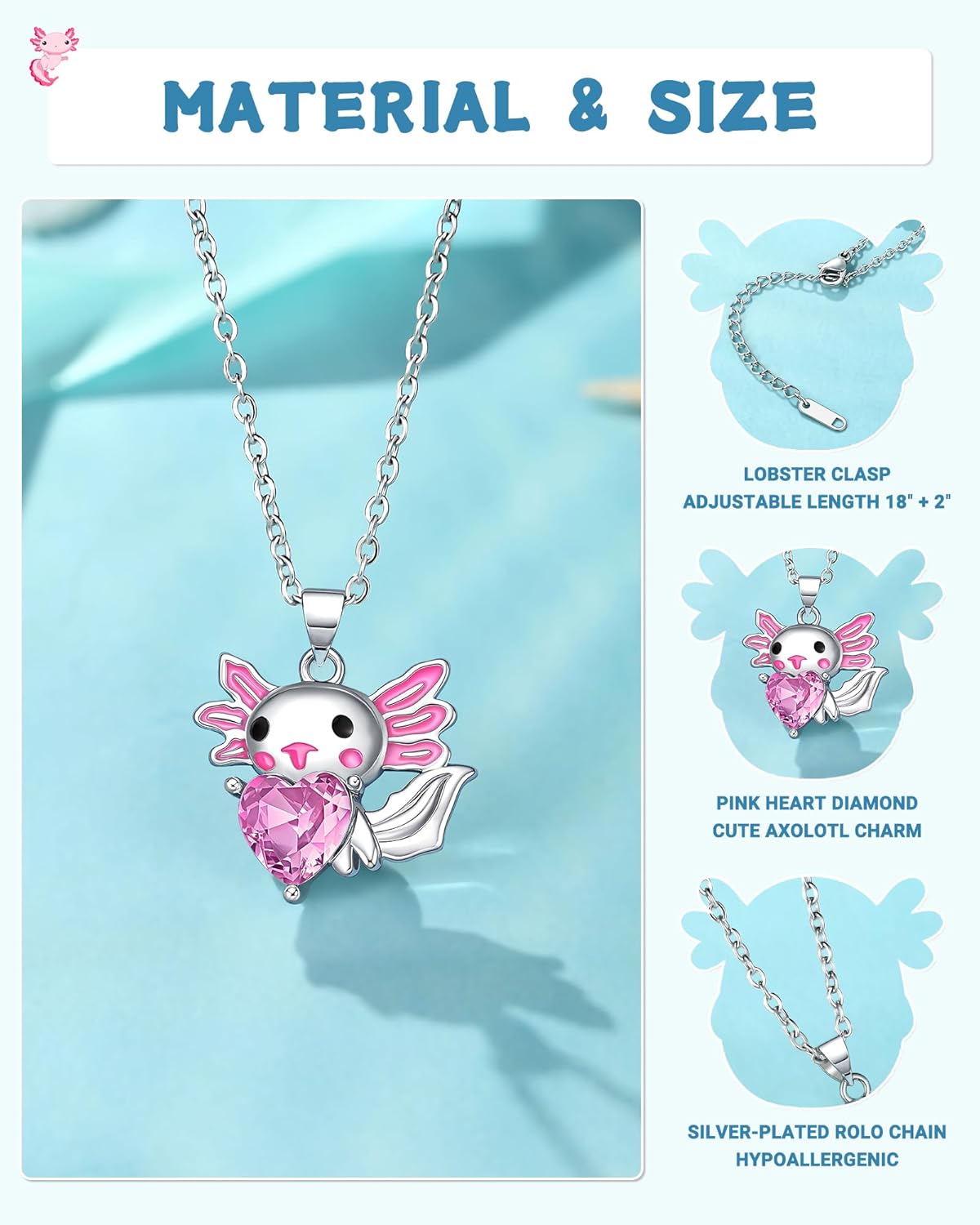 Thumbnail 3 de D Dongjiangjin Axolotl Necklace 18in
