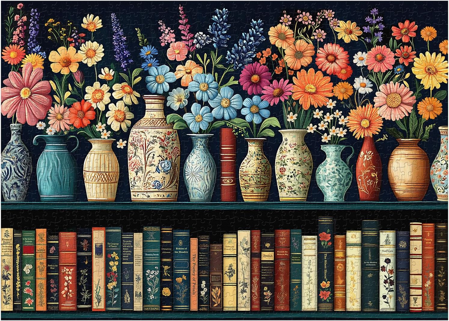 Thumbnail 1 de PICKFORU Wildflower Pages Puzzle 1000 pieces 🧩