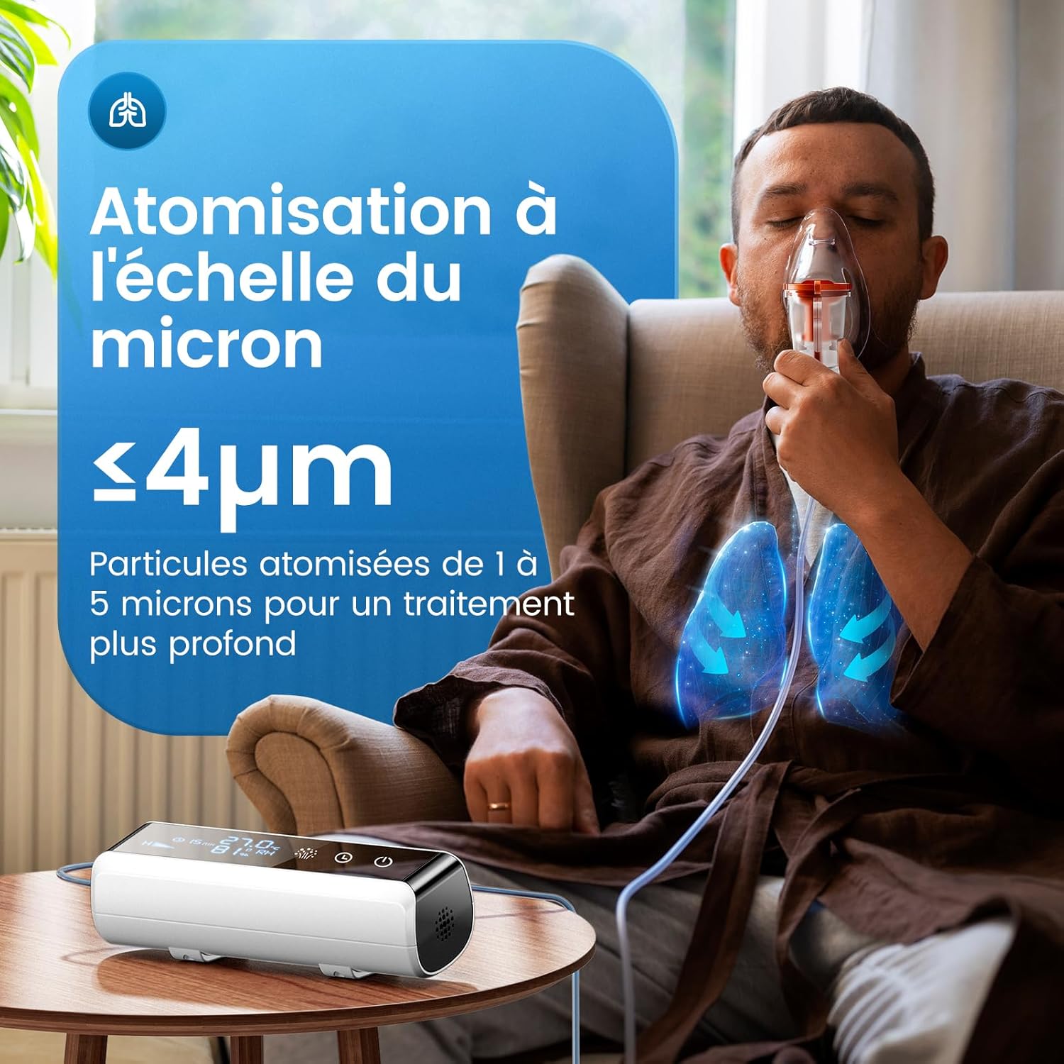 Detalle de Nebulisateur LED Inhalateur Intelligent 8 ml