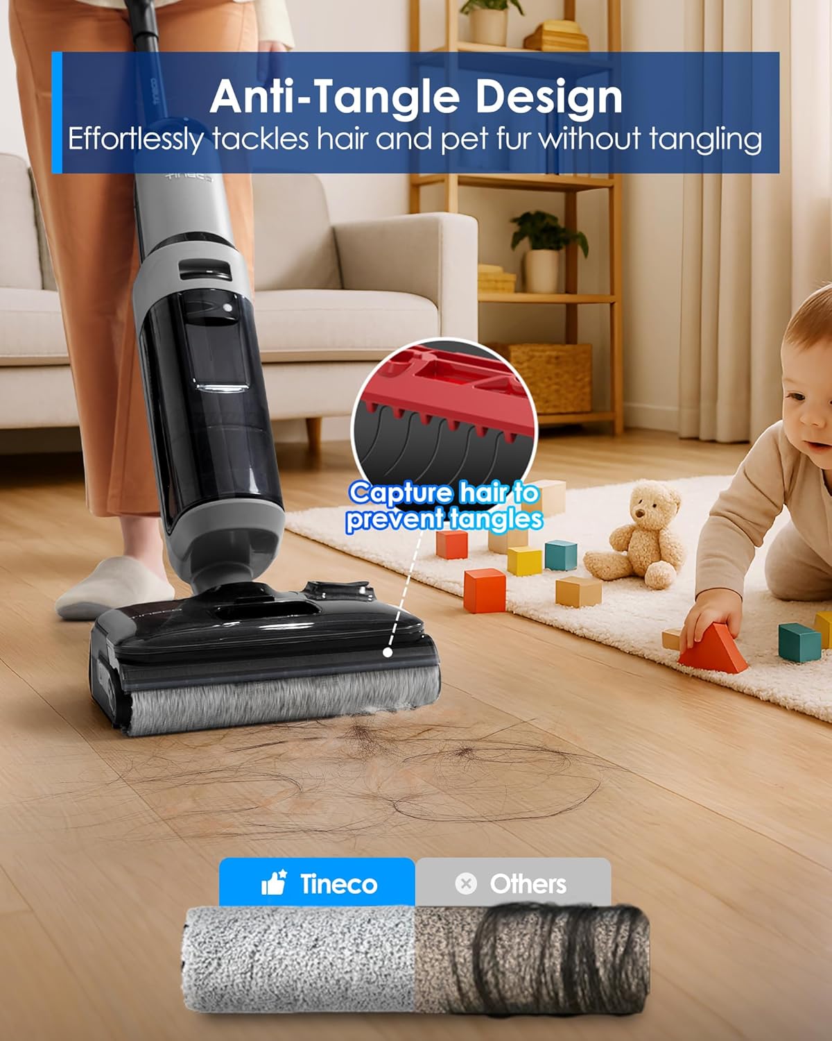 Detalle 2 de Tineco Floor ONE i5 Stretch 20 kPa Wet-Dry Vacuum Cleaner 🧹