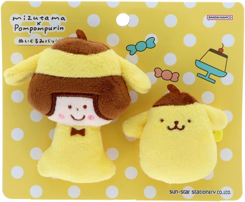 Detalle 2 de サンスター文具 mizutama サンリオキャラクターズ ぬいぐるみバッジ 2個セット