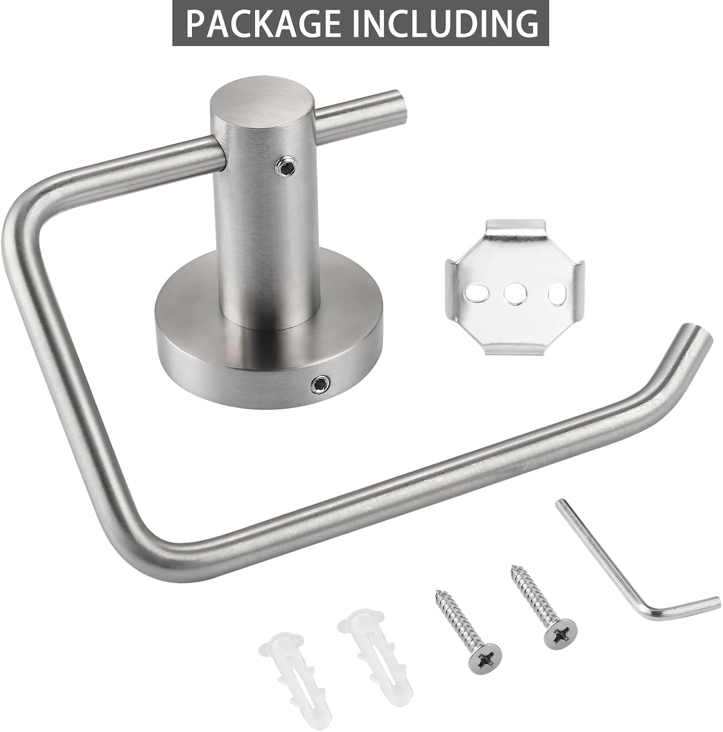 Thumbnail 1 de Katezon Premium 304 Stainless Steel Toilet Paper Holder (Brushed Nickel)