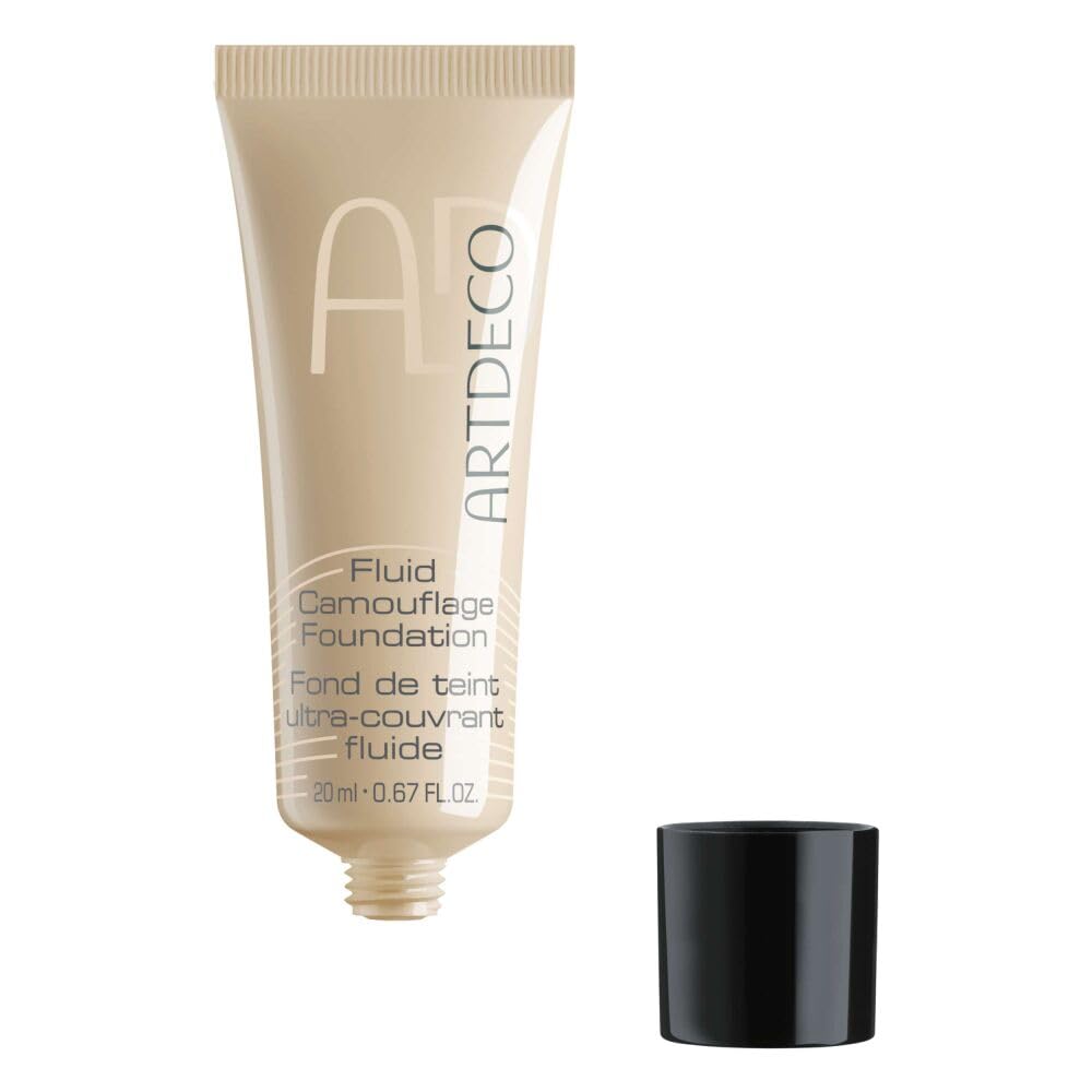 Detalle 2 de ARTDECO Fluid Camouflage Foundation – Stark deckendes Make-up für gleichmäßigen Teint, 20 ml