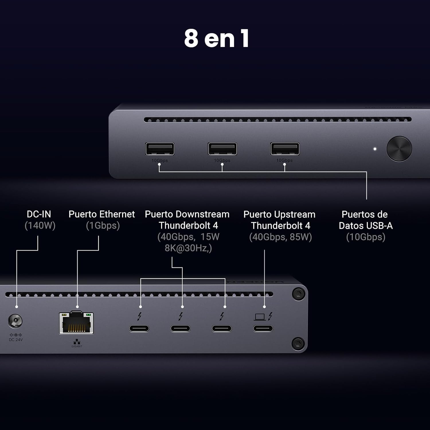 Thumbnail 1 de UGREEN Revodok MAX 208 Docking Station TB4 8 en 1