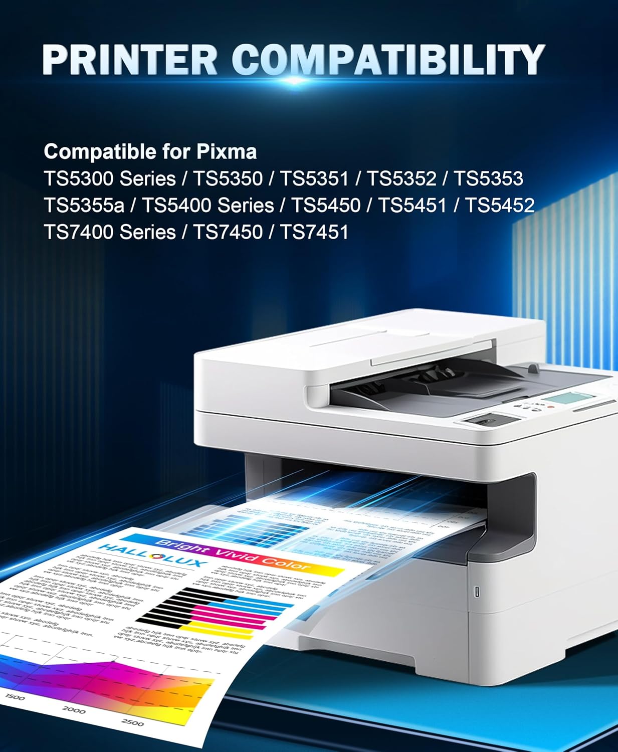 Thumbnail 1 de HALLOLUX PG-560XL & CL-561XL Multipack ink cartridges (2-pack: black + tri-colour) for Canon Pixma TS series