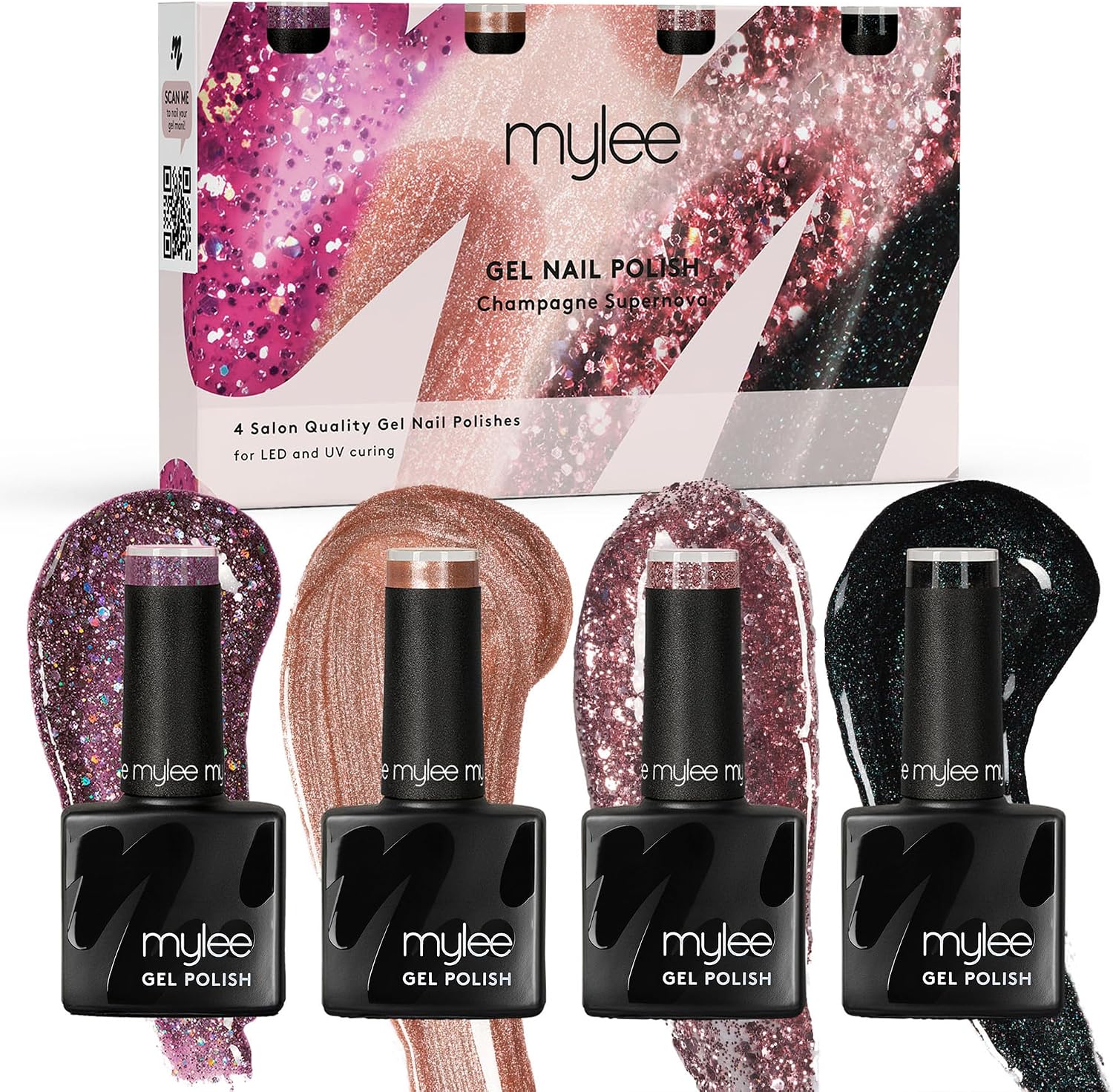 Mylee Set Vernis Gel Semipermanent Champagne Supernova – 4 x 8 ml