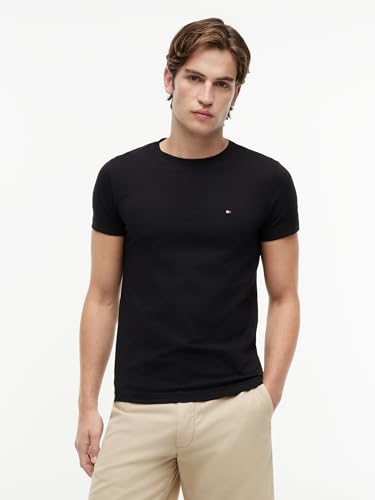 Thumbnail 1 de Tommy Hilfiger Herren T-Shirt Kurzarm Core Stretch Slim Fit – Schwarz, XL
