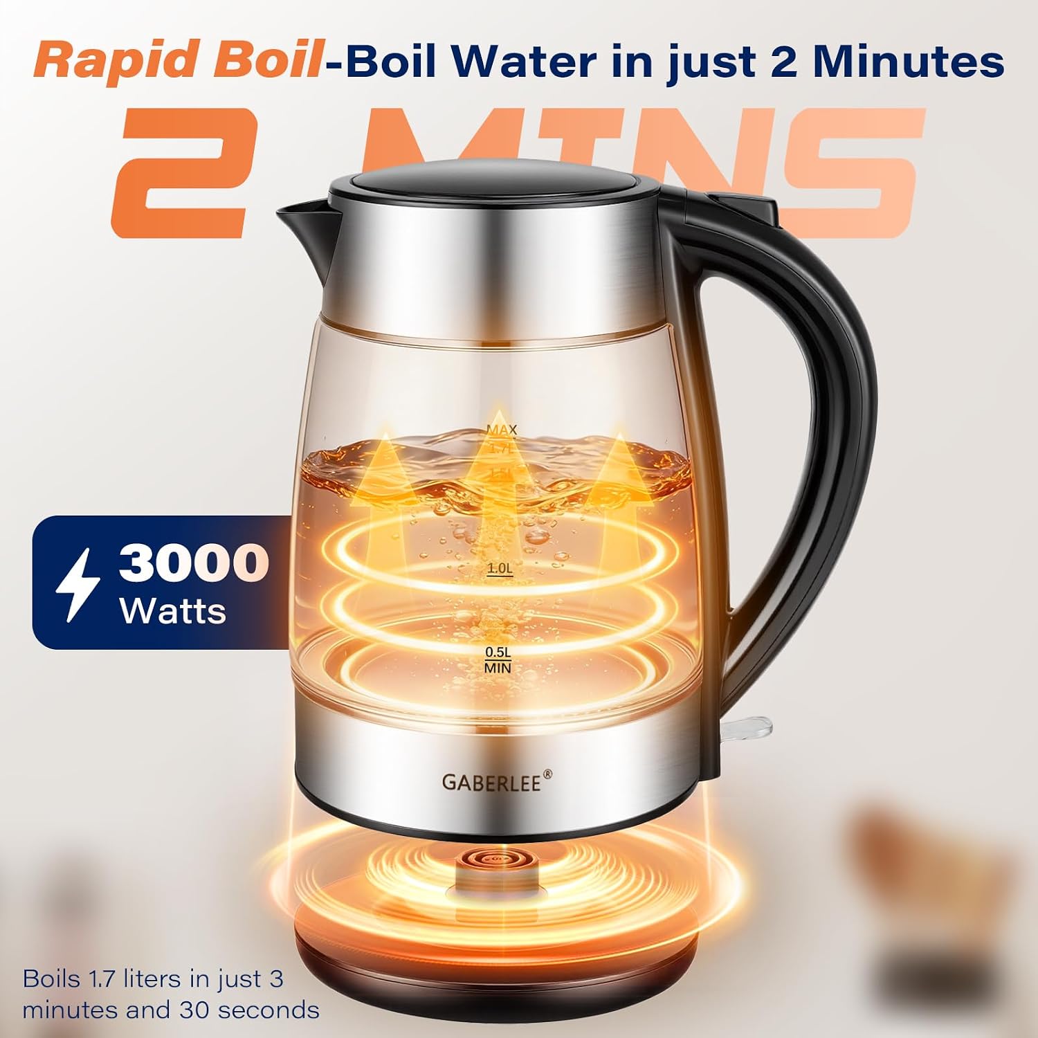 Detalle 1 de Electric Kettle 1.7L 3000W