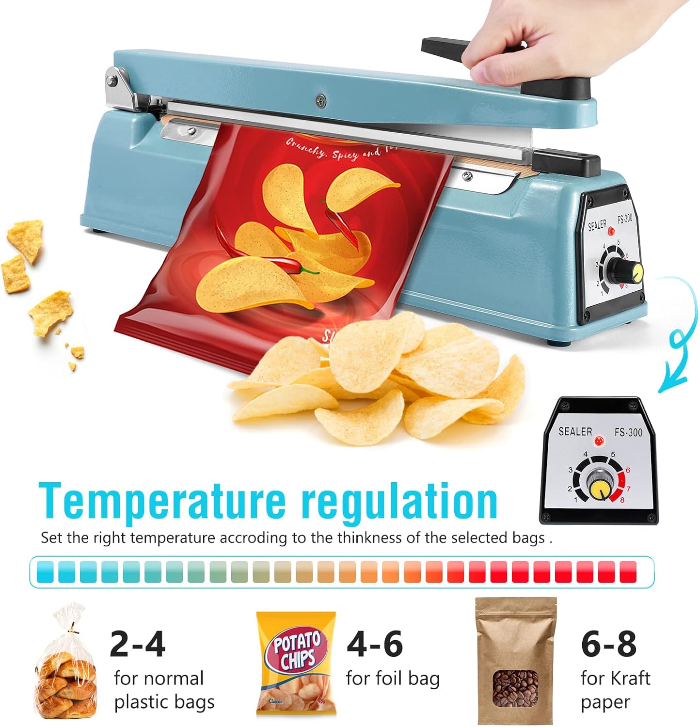 Detalle de METRONIC Impulse Sealer 12 Inch Heat Sealer