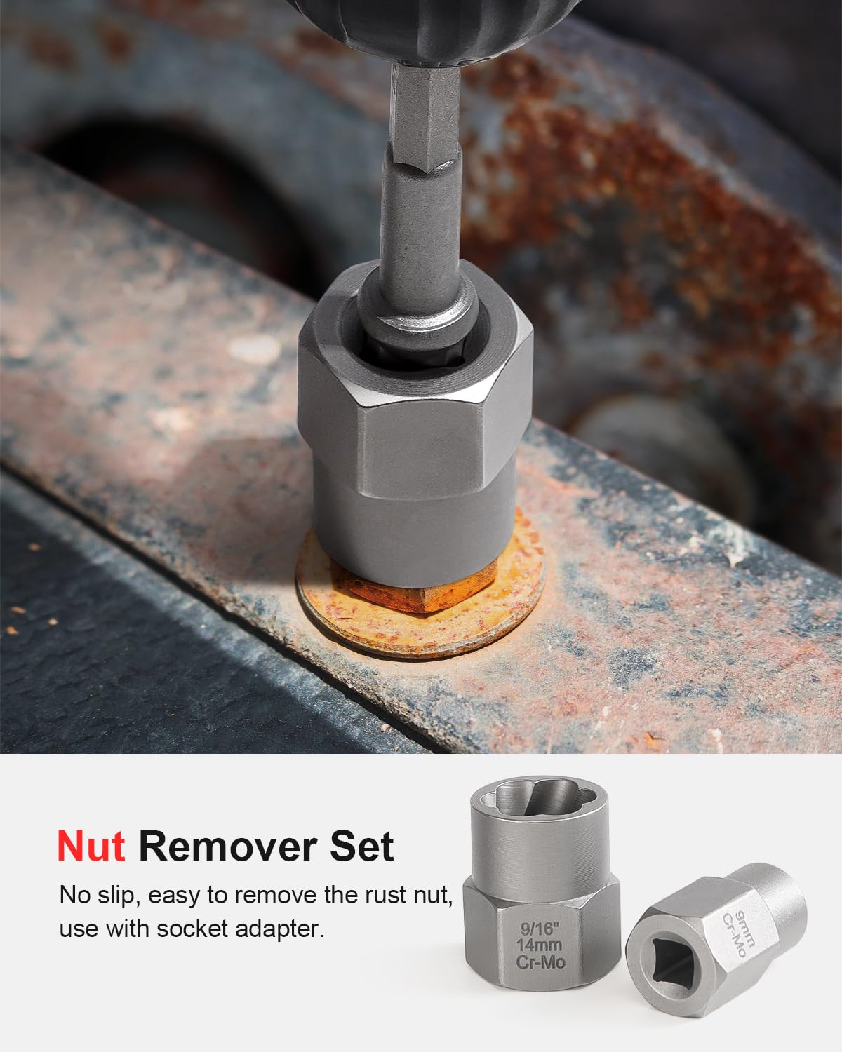 Detalle de Kolvoii CA-TK-014 54-Piece Bolt Extractor Kit with Left-Hand Bits