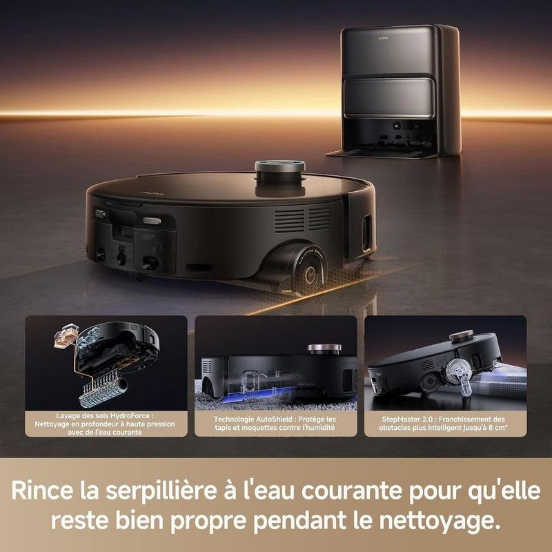 Detalle de MOV A TECH Z60 Ultra Roller Complete: robot aspirador, fregasuelos y autovaciado con navegación láser