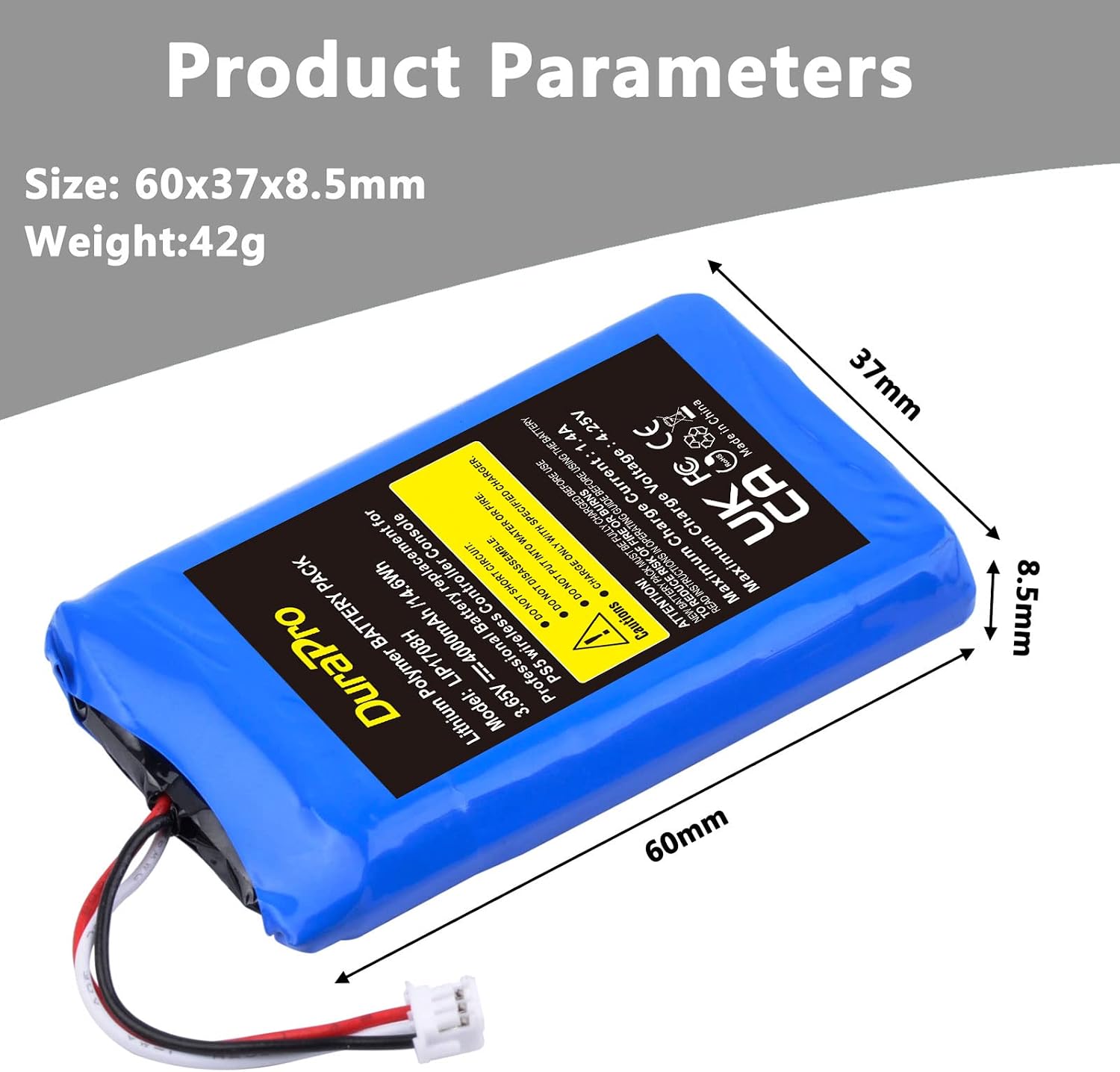 Thumbnail 1 de DuraPro LIP1078 4000mAh PS5 controller battery