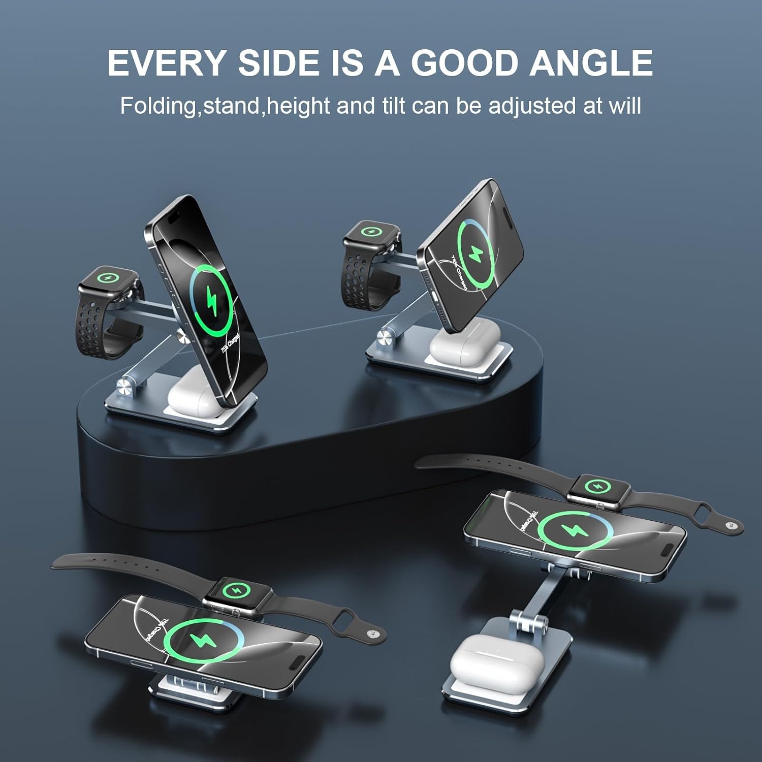 Thumbnail 5 de Magnetic Foldable 3-in-1 Wireless Charger 20W
