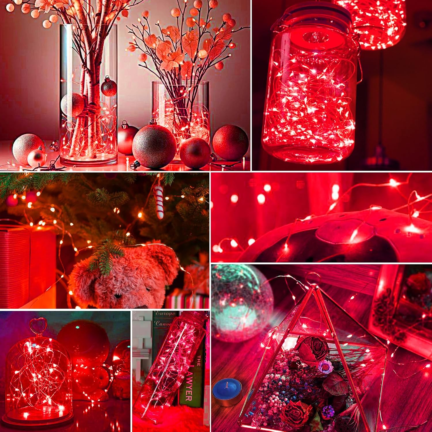 Thumbnail 5 de pozzolanas 24 Pack Red String Lights 7ft, 20 LEDs 🎉