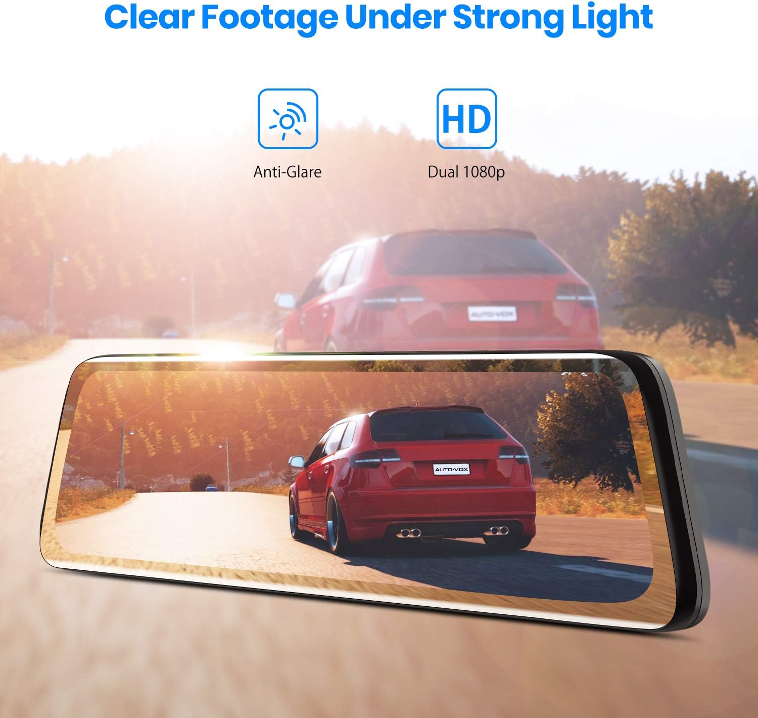Thumbnail 1 de AUTO-VOX V5PRO 1080P mirror dash cam