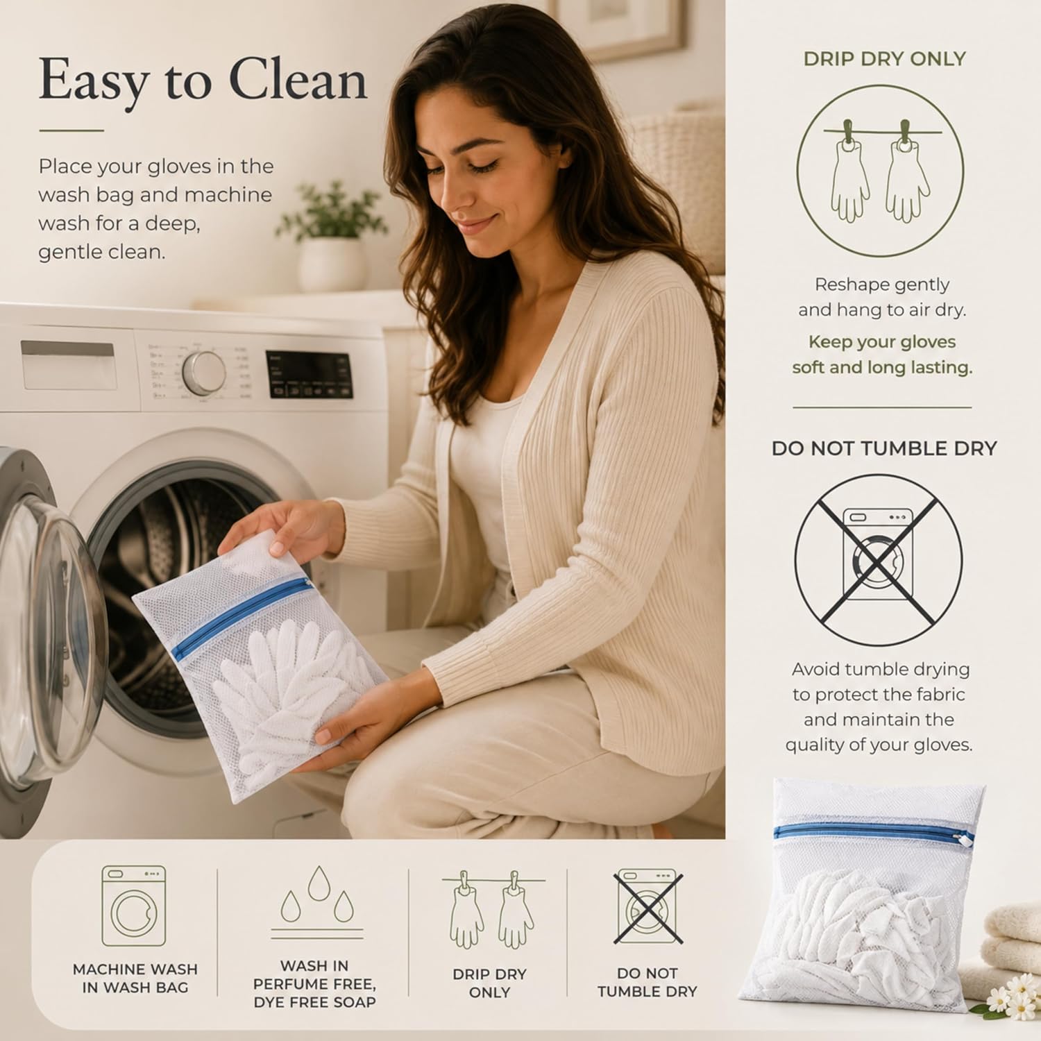 Detalle de Cotton Gloves for Eczema: 8 Pairs of White, Overnight Moisturising Gloves