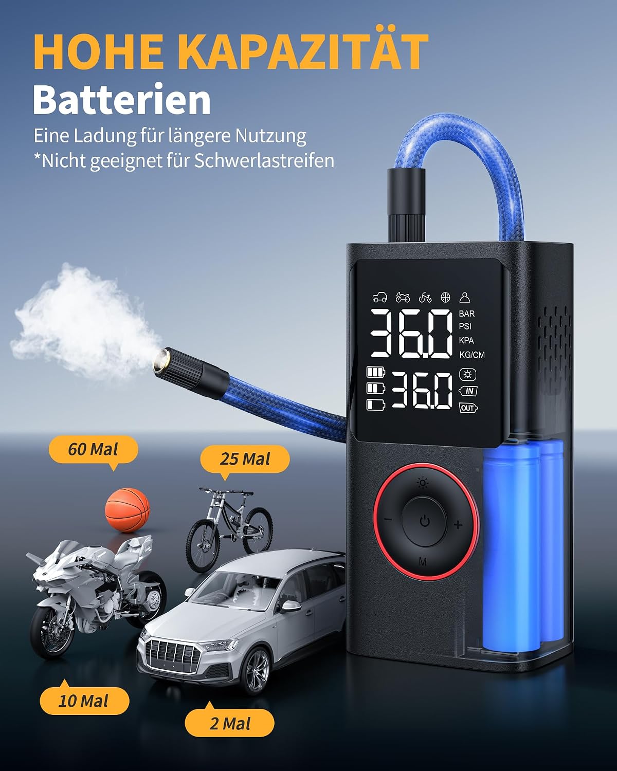 Thumbnail 2 de Powools Elektrische Luftpumpe 150 PSI