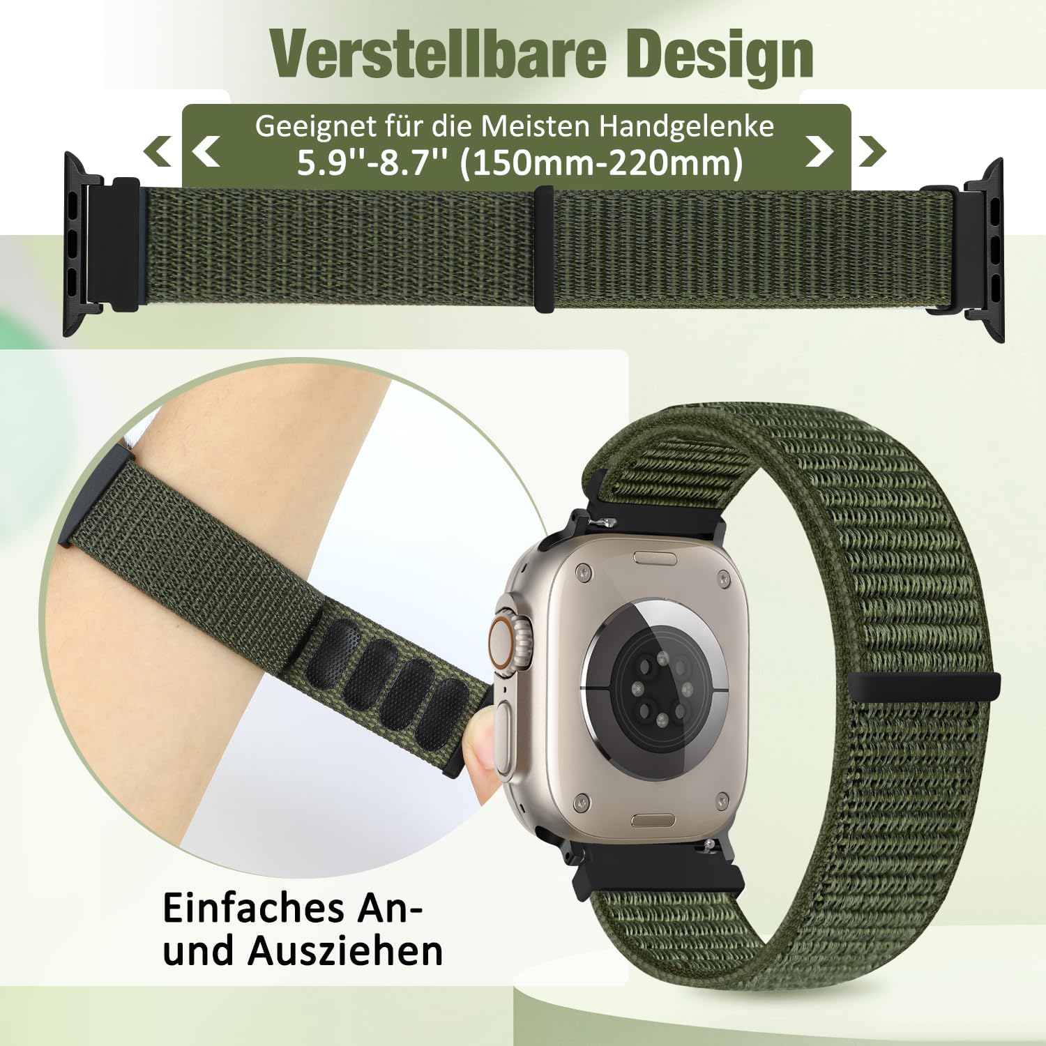 Thumbnail 3 de enkic Nylon Armband Apple Watch 38–49 mm