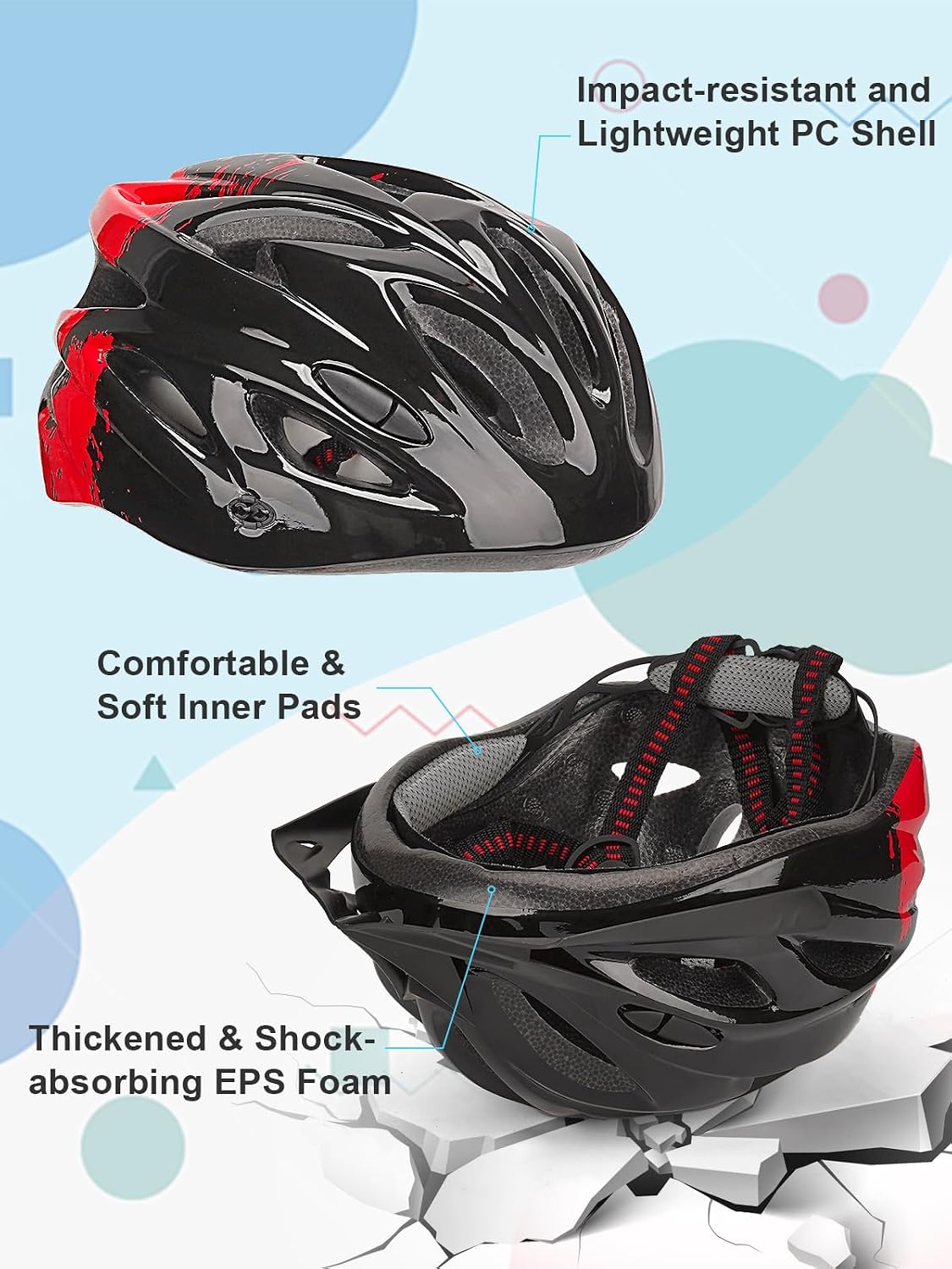 Detalle de RaMokey Kids Bike Helmet with light 210 g