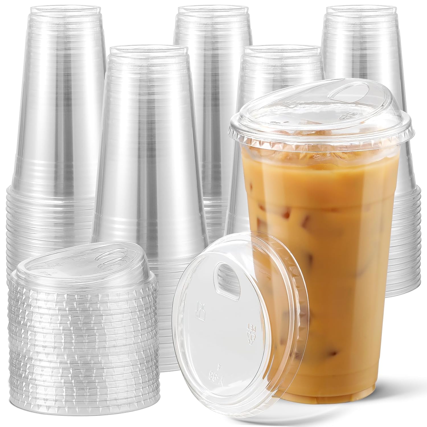 AOZITA 24 oz Disposable Plastic Cups 100 pack 🥤