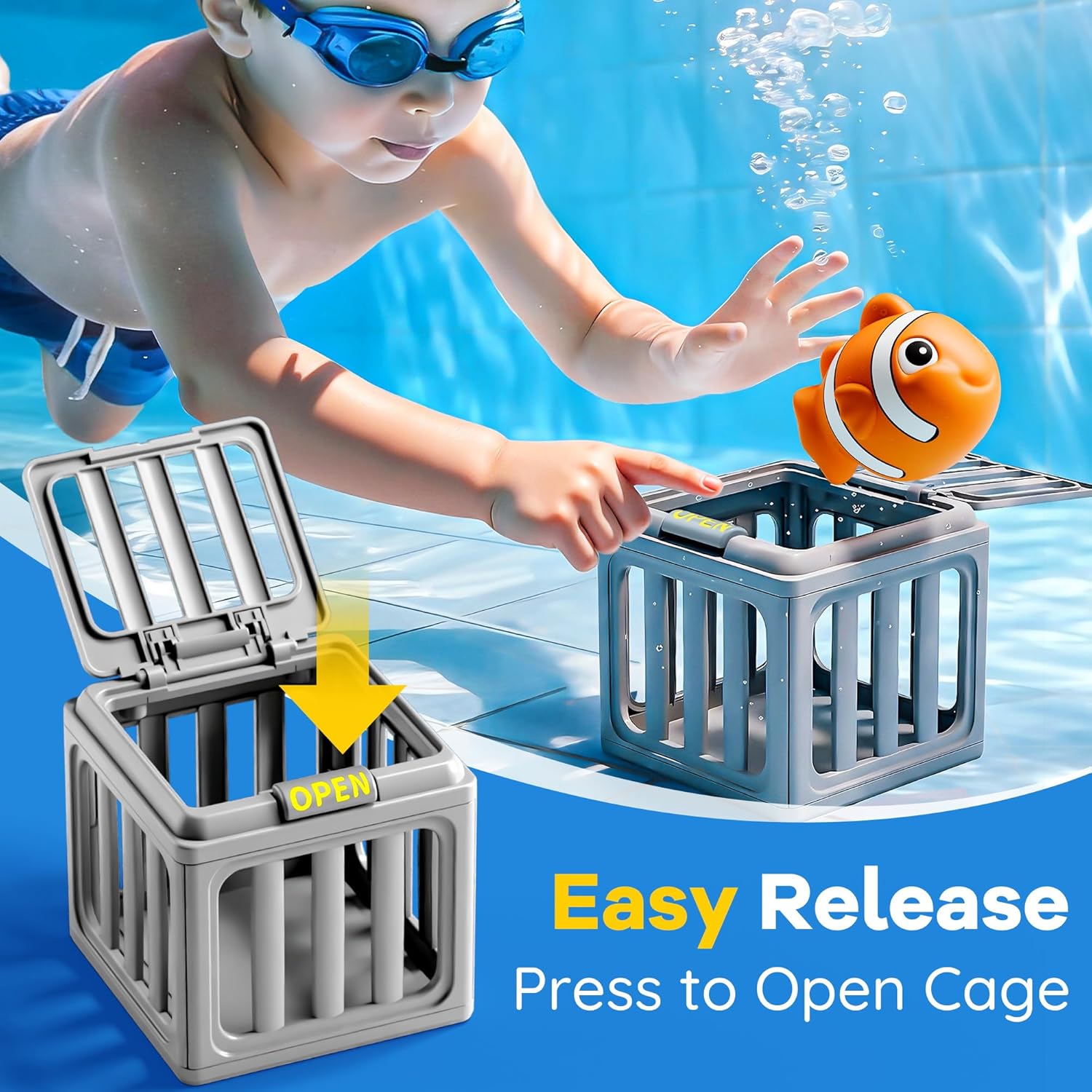 Detalle de Funscape Kids Pool Diving Toys: Ocean Pals Dive Set for Pool, Bath, and Beach Fun