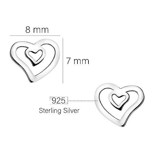 Detalle 2 de Boucles d'oreilles SOFIA MILANI argent 925 cœur double ⚡