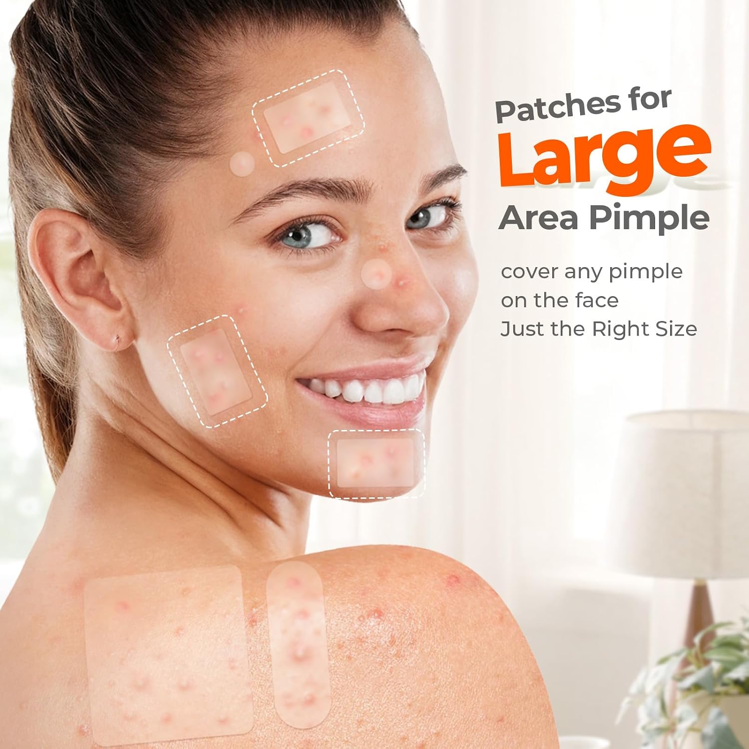 Thumbnail 2 de Large Pimple Patches for Face – 142 Count Across 7 Sizes (XL Hydrocolloid Bandages) by TKTK