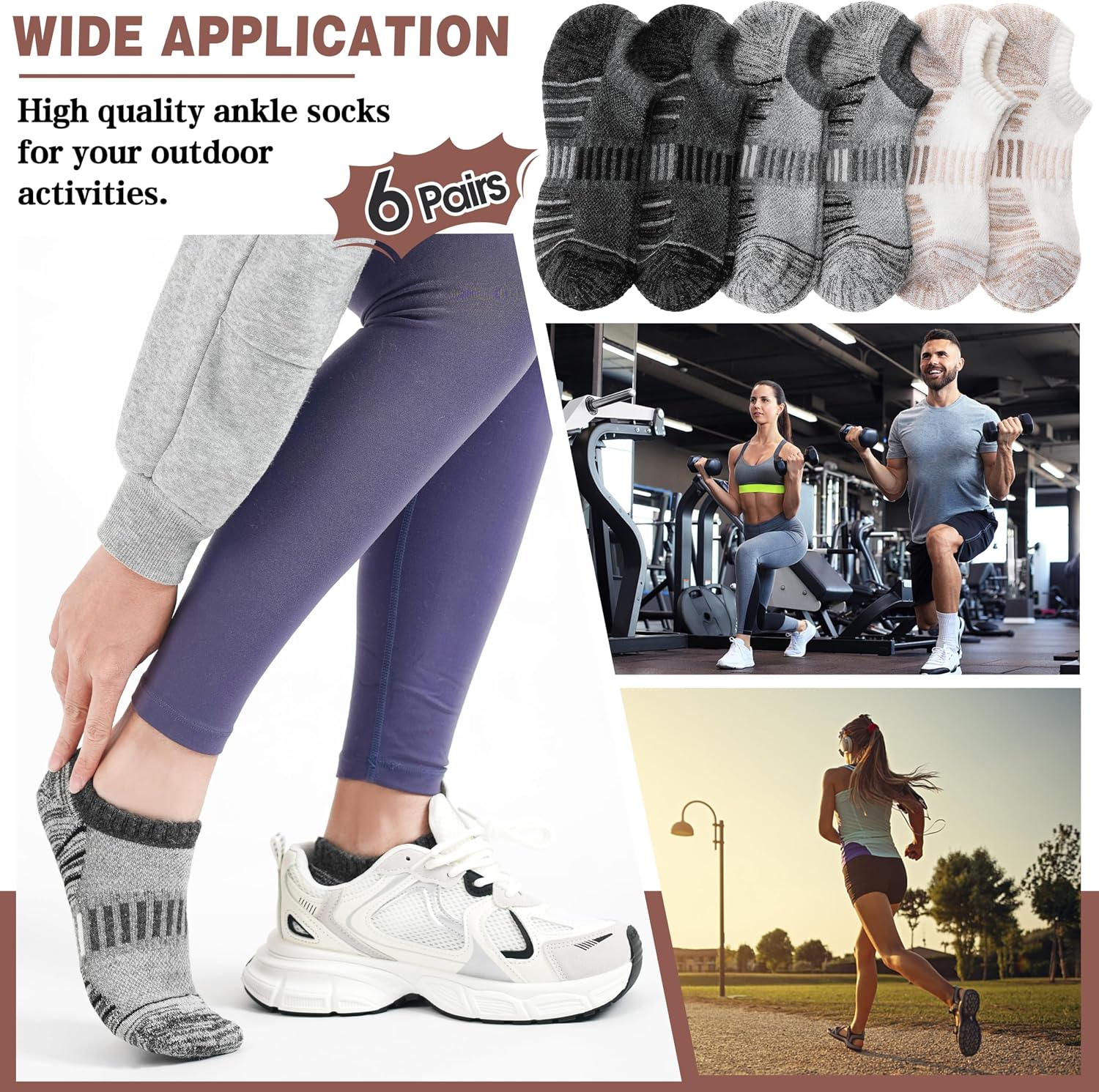 Thumbnail 5 de Merino Wool Ankle Running Socks