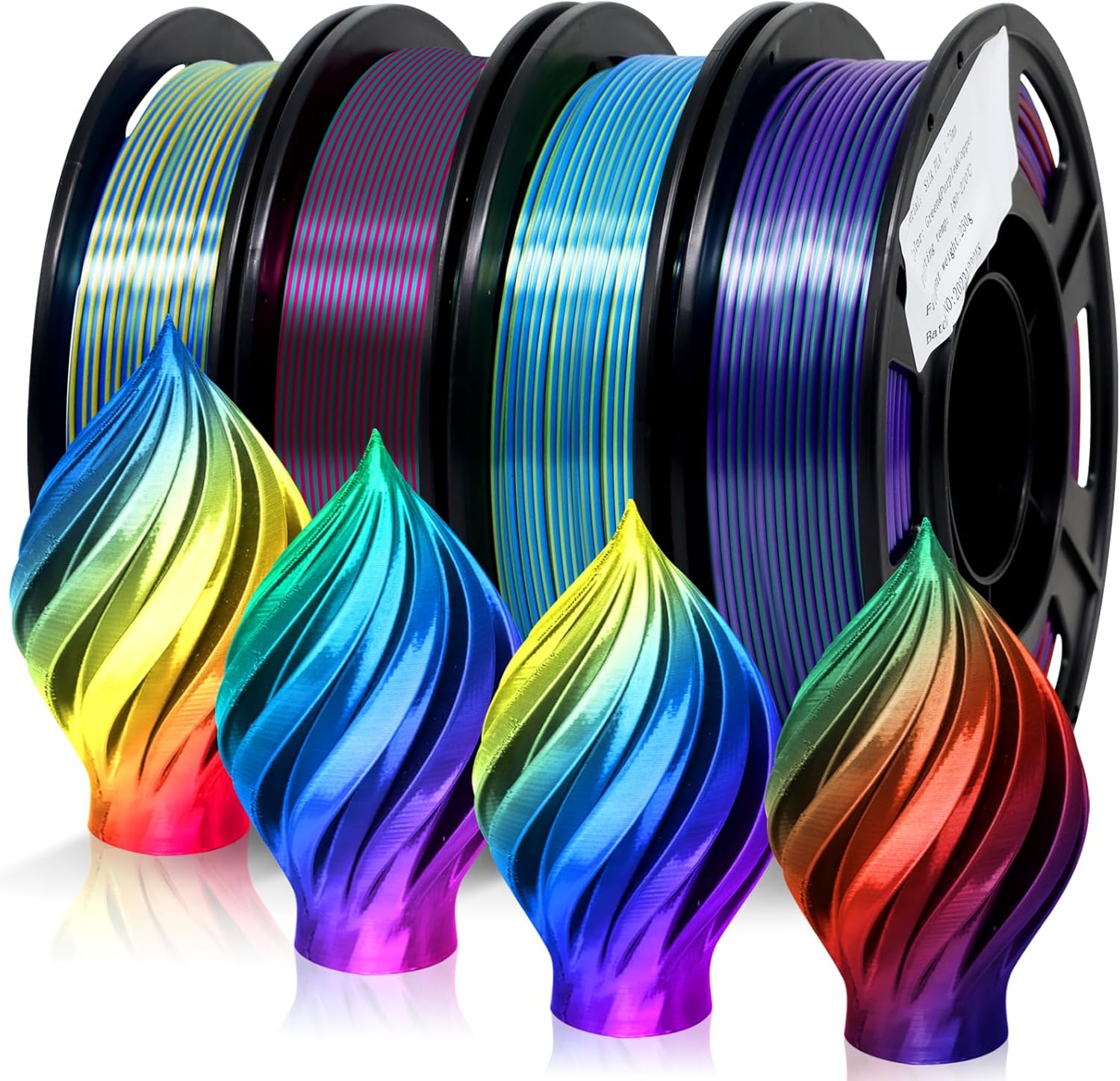 Thumbnail 5 de EONO Silk Dreifarbiges PLA Filament 1,75 mm – Gold/Kupfer/Schwarz, 1 kg (2,2 lbs)