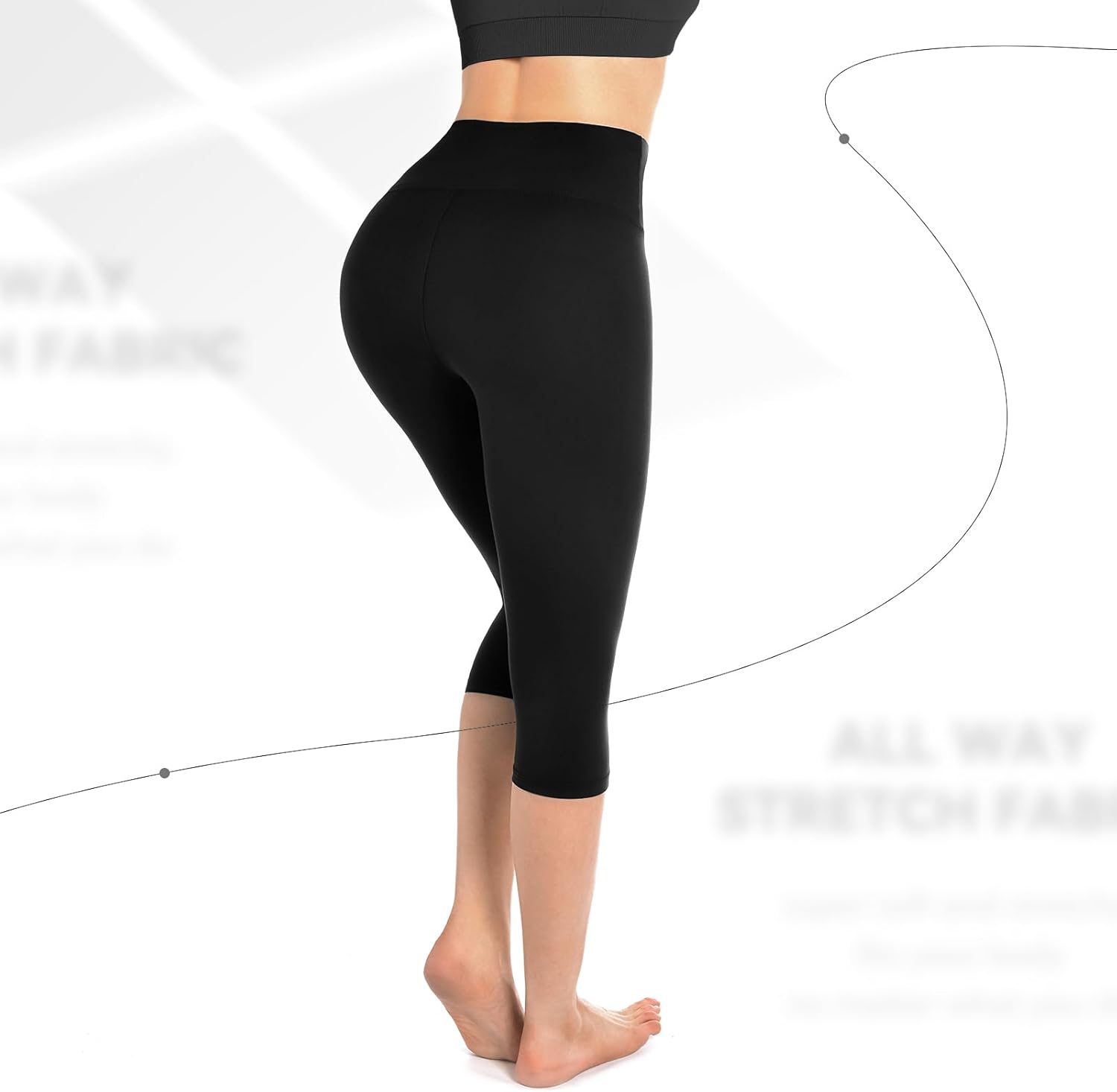Detalle de Capri leggings for women buttery soft