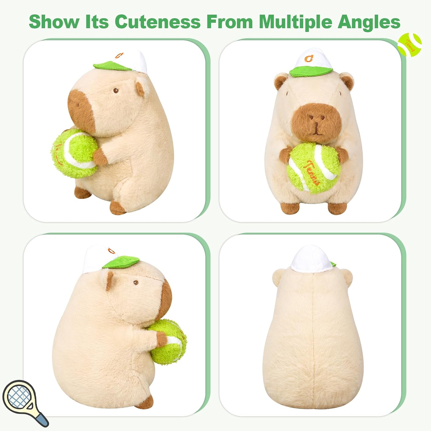 Detalle 2 de Capybara Plüschkissen 25 cm für Kuscheln