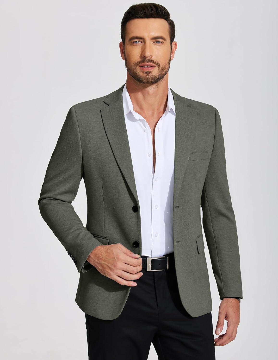 Thumbnail 1 de COOFANDY Men’s Knit Sport Coat Blazer, Lightweight Two-Button Casual Jacket