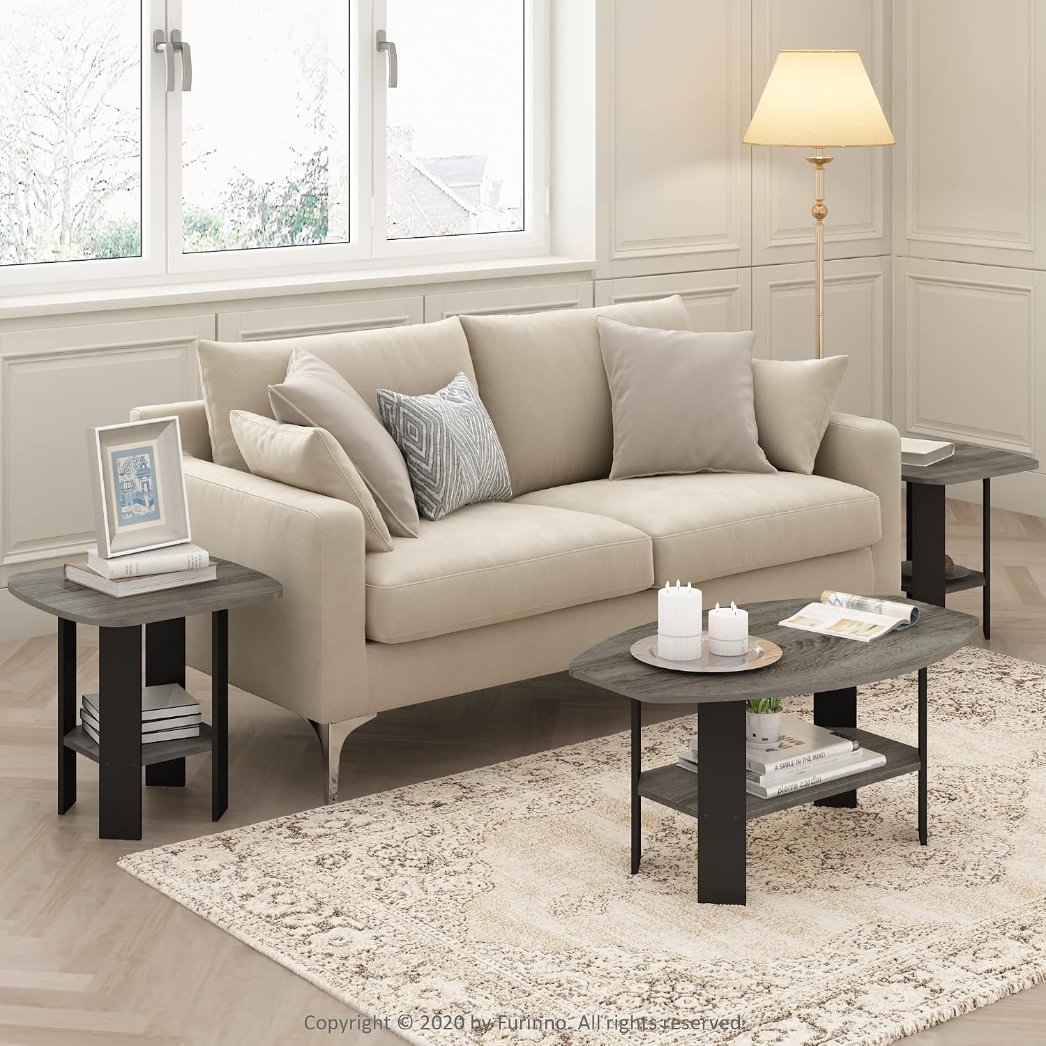 Detalle 2 de Furinno Side Tables, 50 lb Capacity