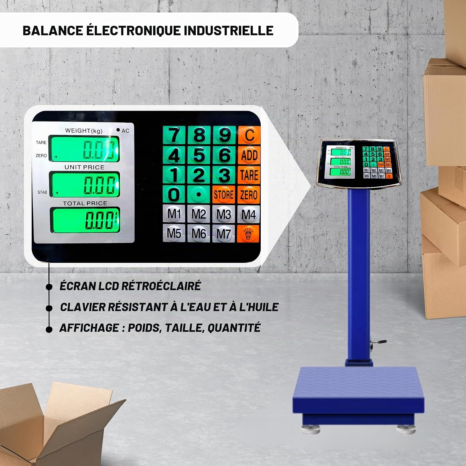 Thumbnail 2 de MAGIC SELECT industriële platformweegschaal, opvouwbaar, 300 kg, lcd-scherm