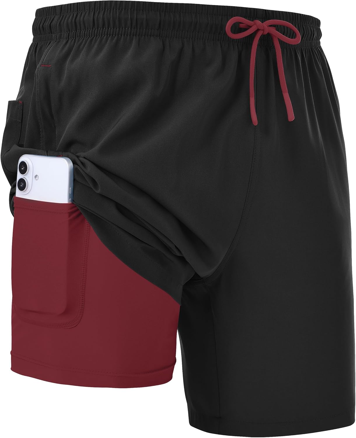 Detalle de Zoofly Badehosen Herren – Schnelltrocknende Badeshorts mit Innenfutter, UPF50+ und praktischen Taschen