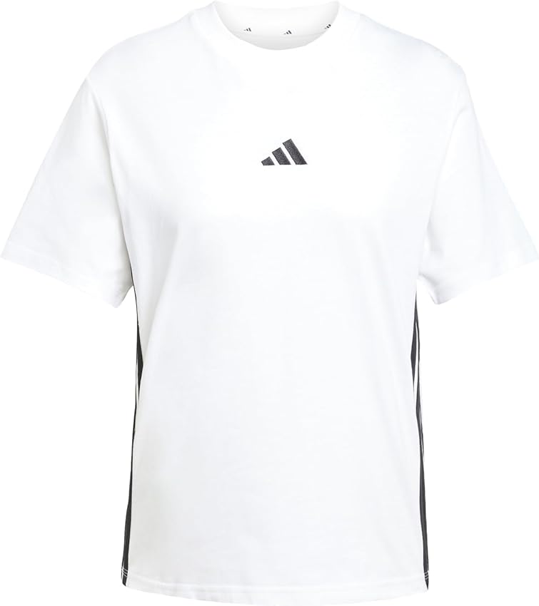 Detalle de adidas Donna Essentials 3‑Stripes camiseta algodón M