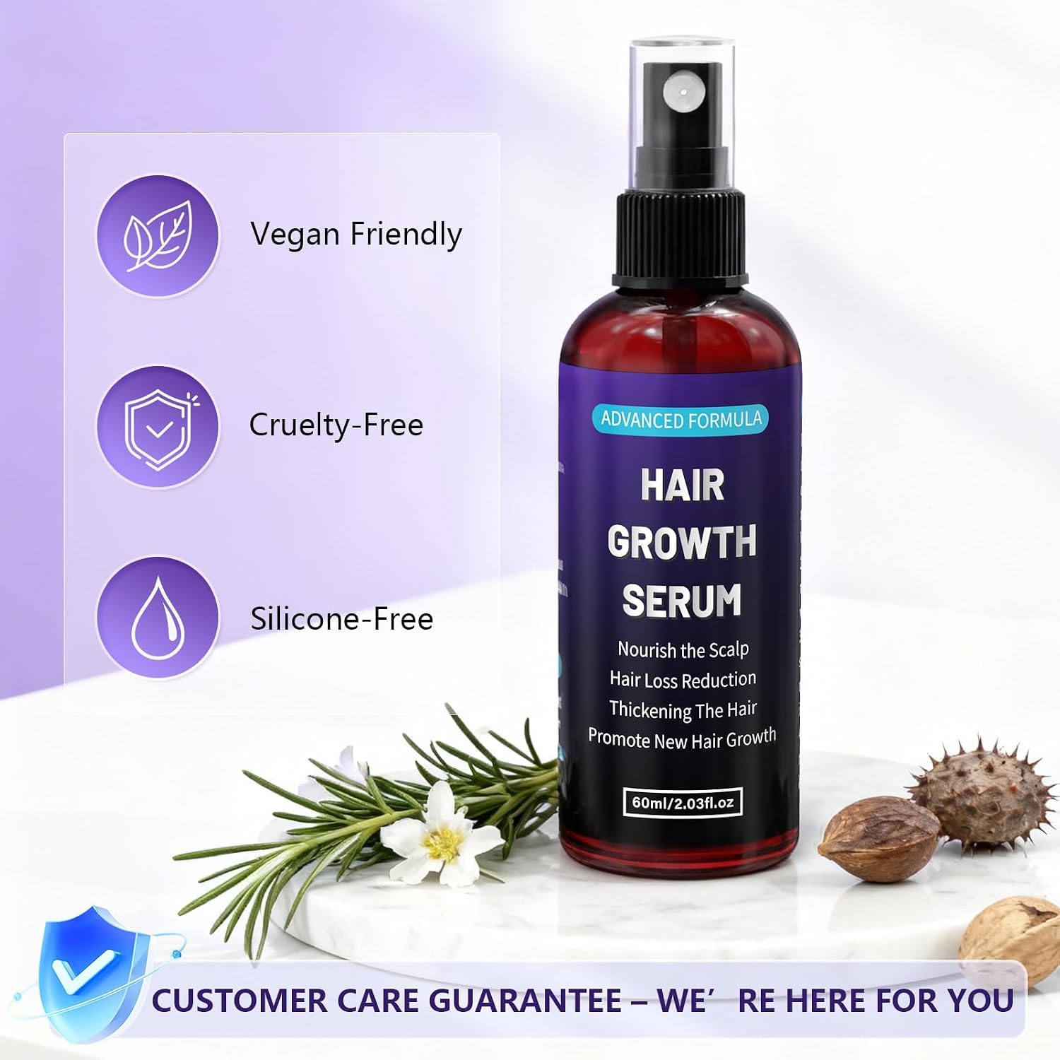 Thumbnail 6 de Hair Growth Spray Serum mit Rosmarinöl – 60 ml für Haarwachstum, Anti-Haarausfall (Männer & Frauen)