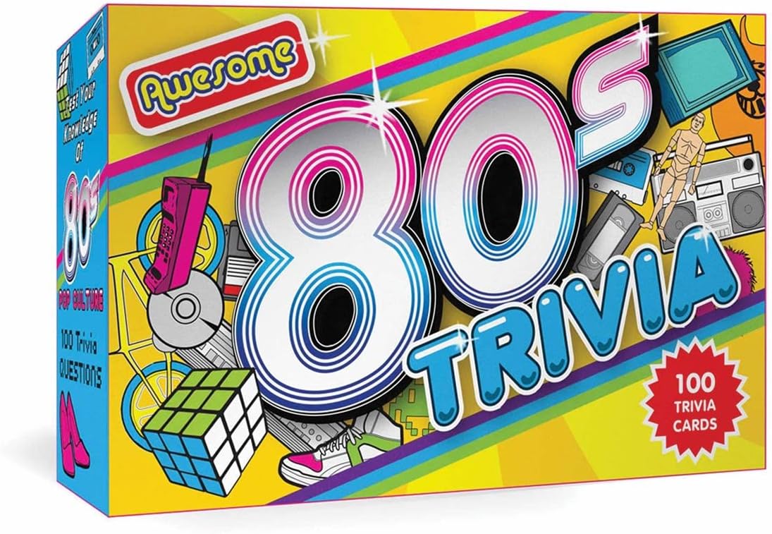Detalle de Gift Republic SH01310 Awesome 80s Trivia – frågesportkort med 100 frågor