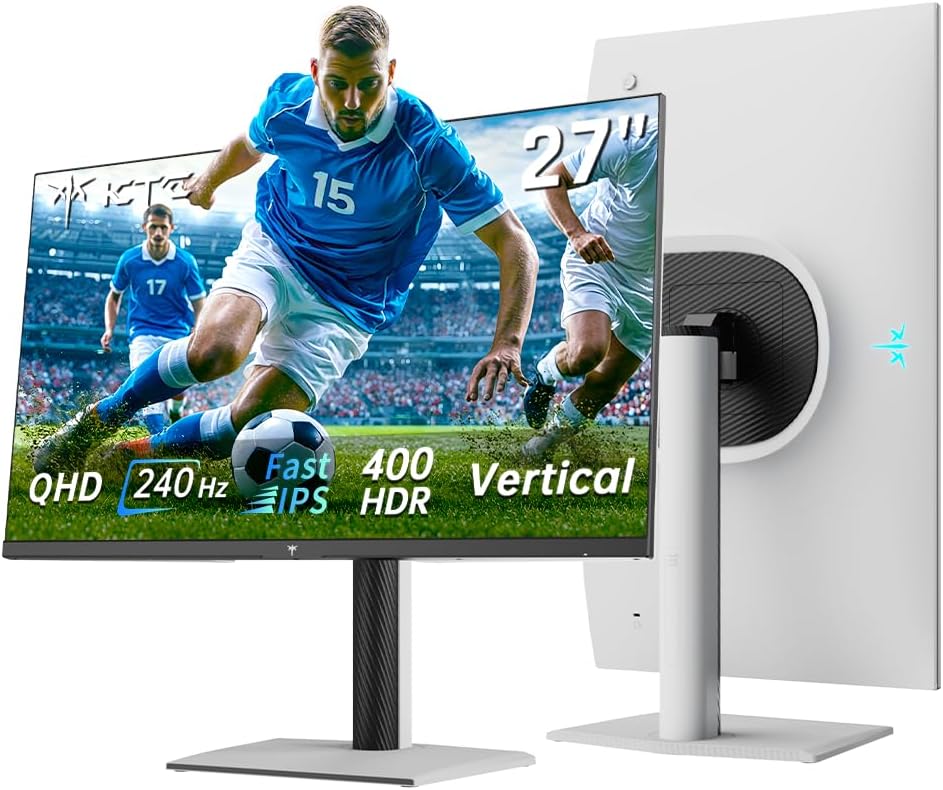 Detalle de KTC H27E6S: Monitor Gaming 27" QHD, 240 Hz (275 Hz OC), HDR400, Fast IPS e G-Sync/FreeSync
