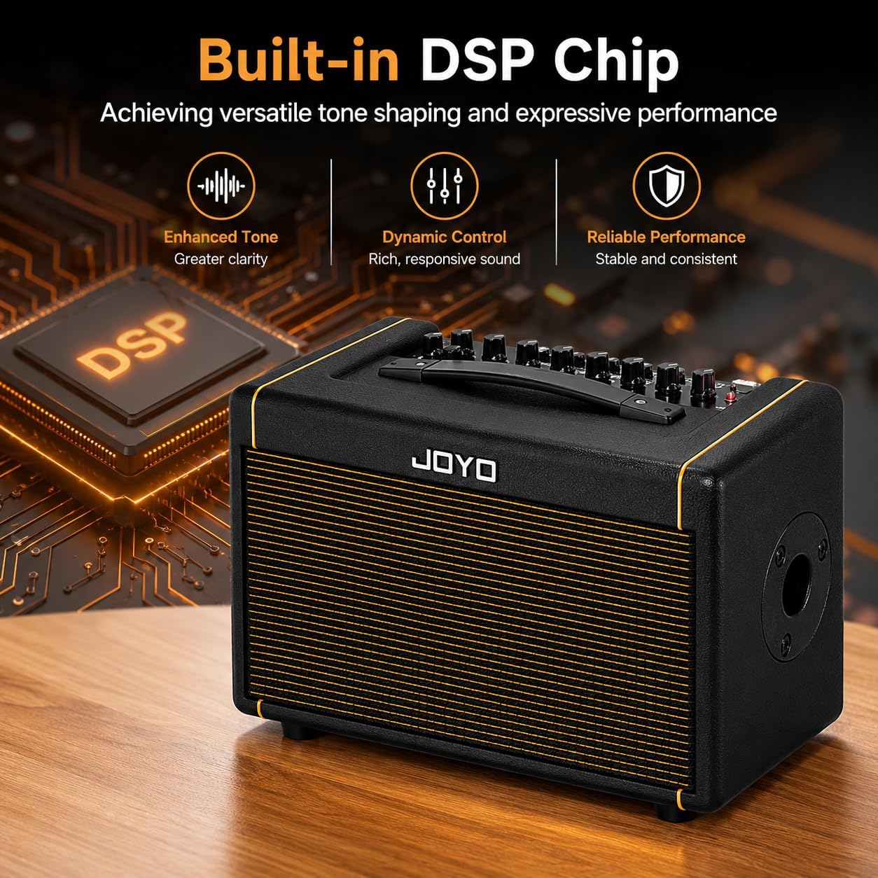 Detalle de JOYO AC-40S 40W Acoustic Guitar Amp with Stereo Speakers and Bluetooth