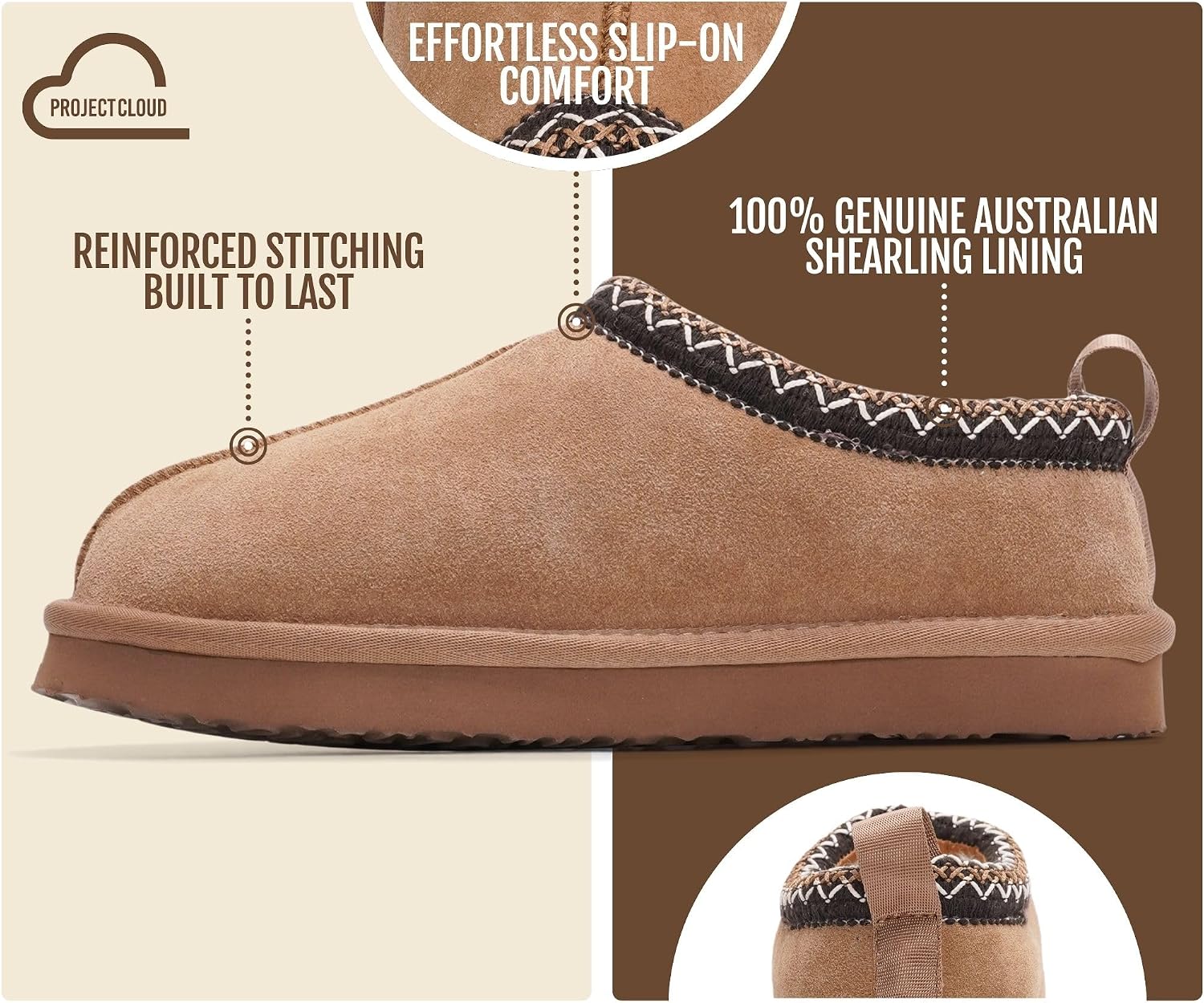 Thumbnail 2 de Project Cloud Nerita Genuine Leather Shearling Slippers 1️⃣