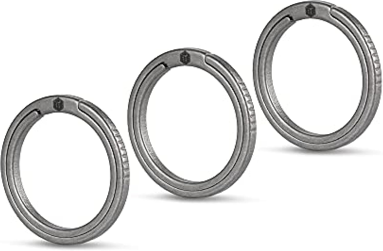 Thumbnail 6 de KeyUnity titanium flat key rings with side-push quick release for key carabiner (S/M/L variants)