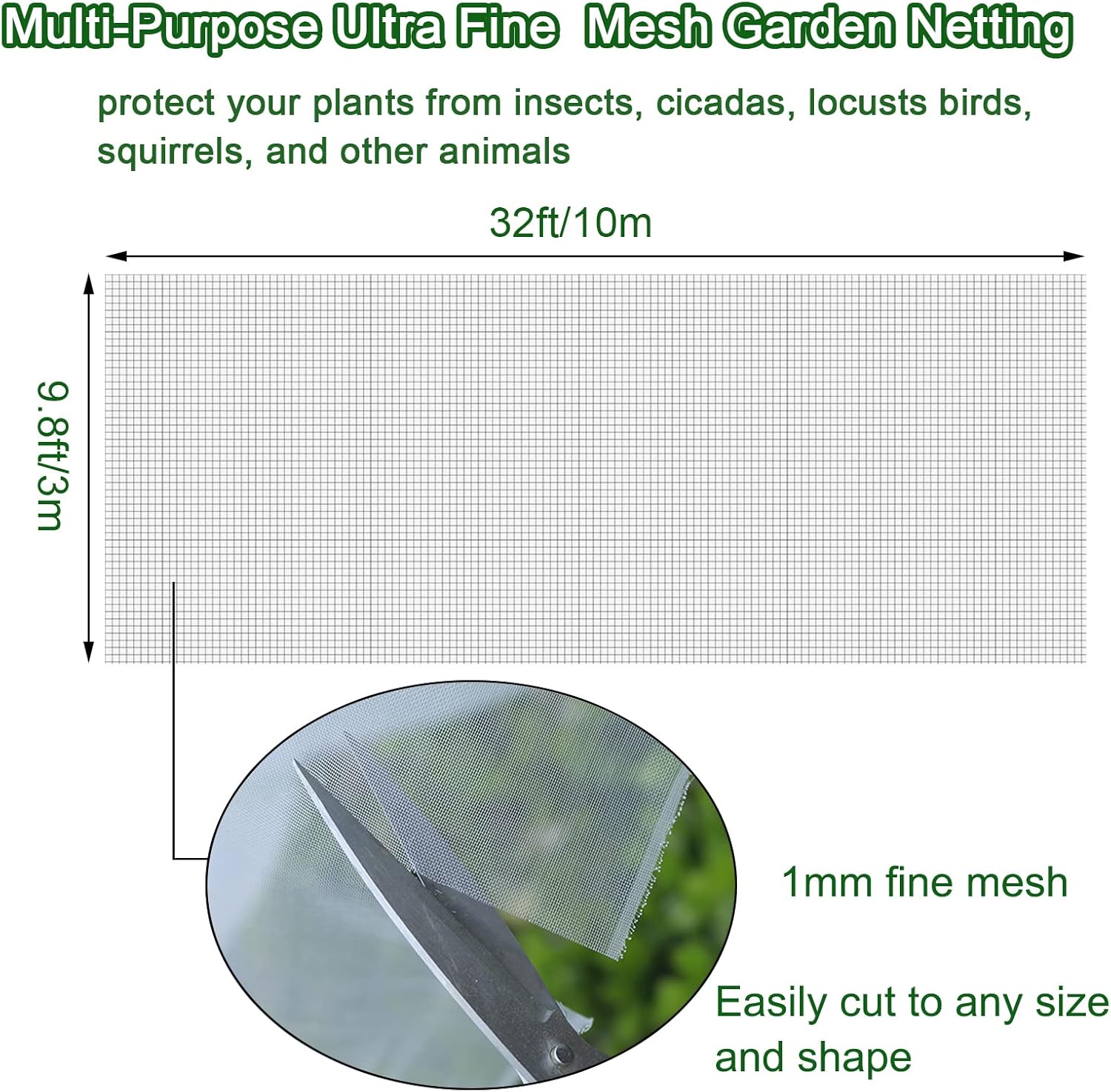 Thumbnail 1 de Garden insect netting 3x10m fine mesh
