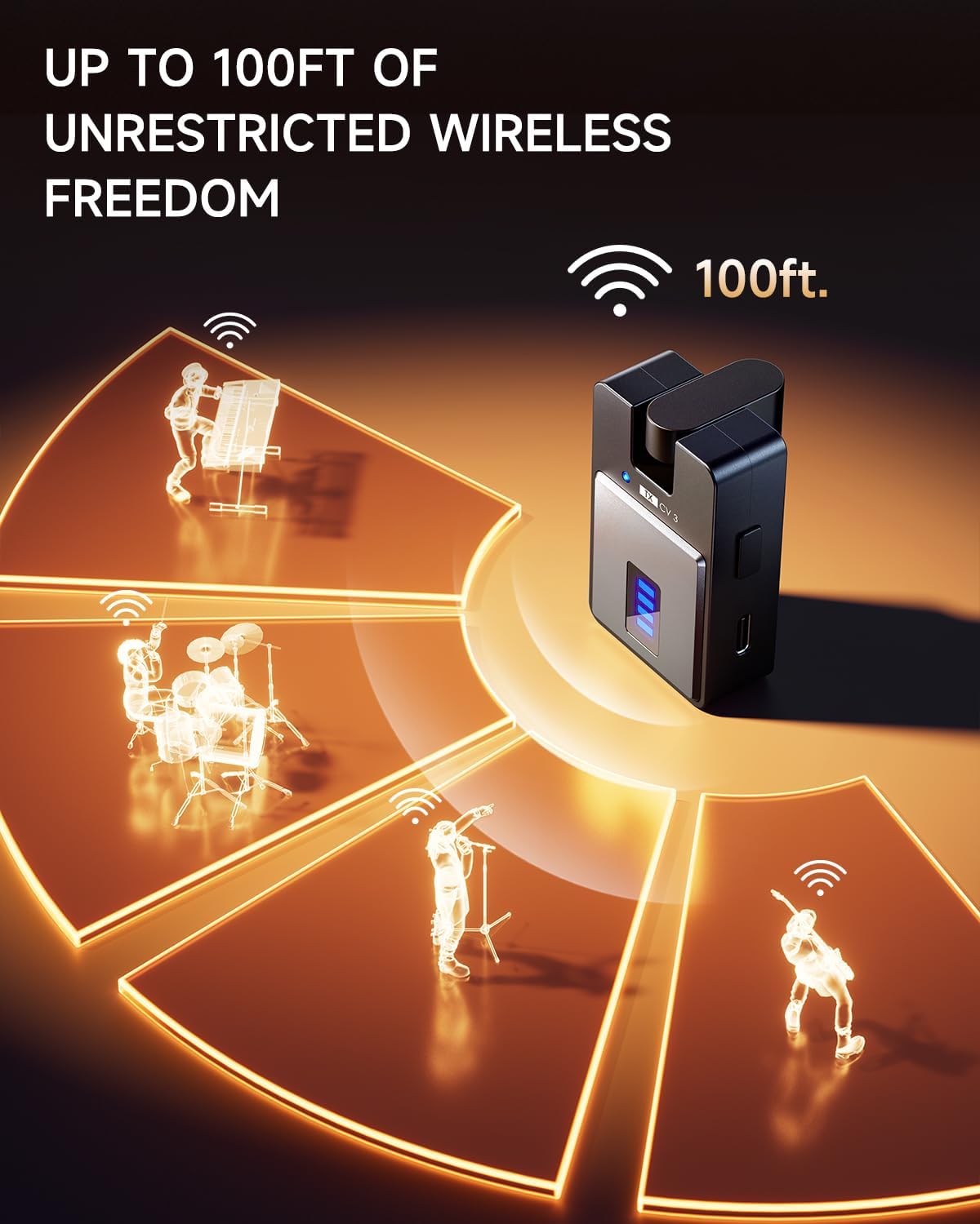 Thumbnail 6 de Donner CV-3 Wireless In-Ear Monitor System with Color Screen Receiver