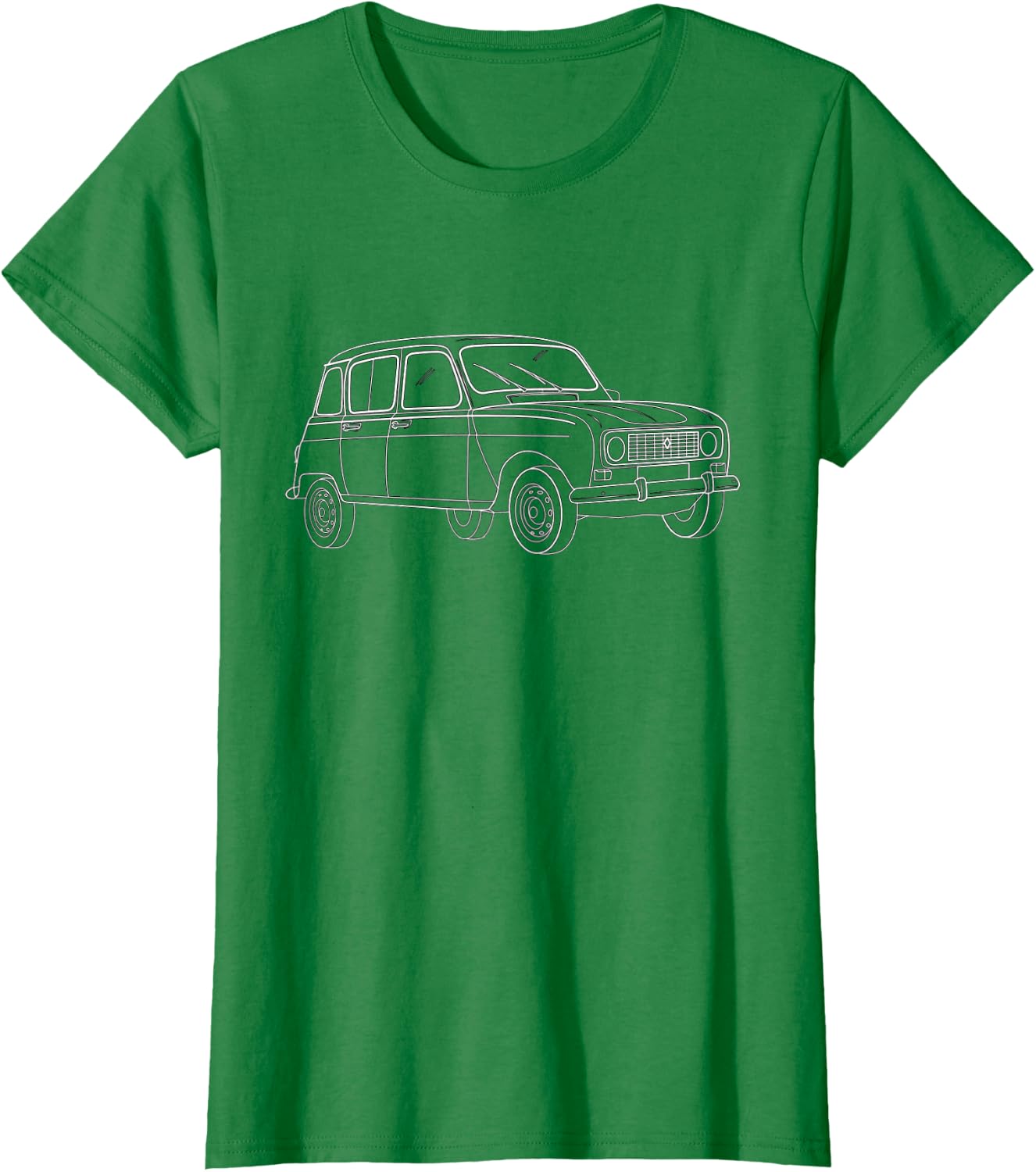 Detalle de R4 Voiture Classique de France T-Shirt – Nostalgie et coupe classique