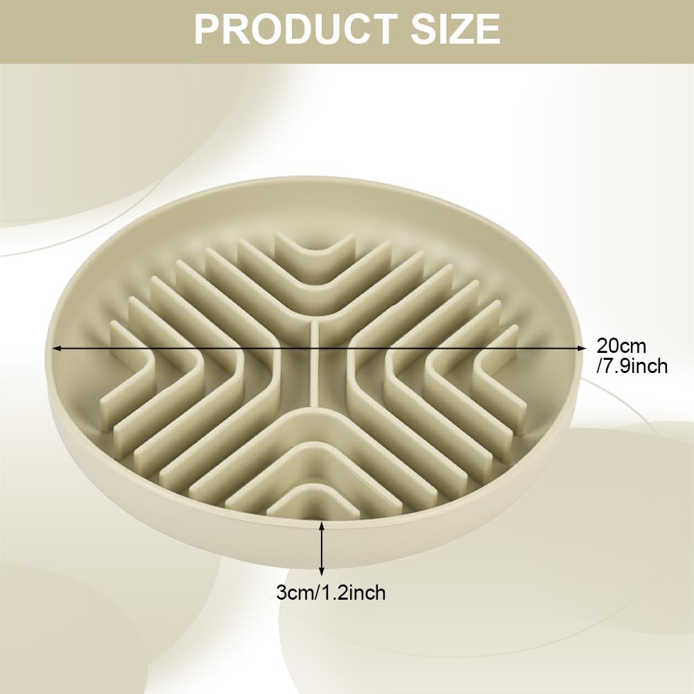 Thumbnail 1 de OFFCUP Slow Feeder Dog Bowl (Anti-choke, anti-bloat) with suction cup – silicone, beige