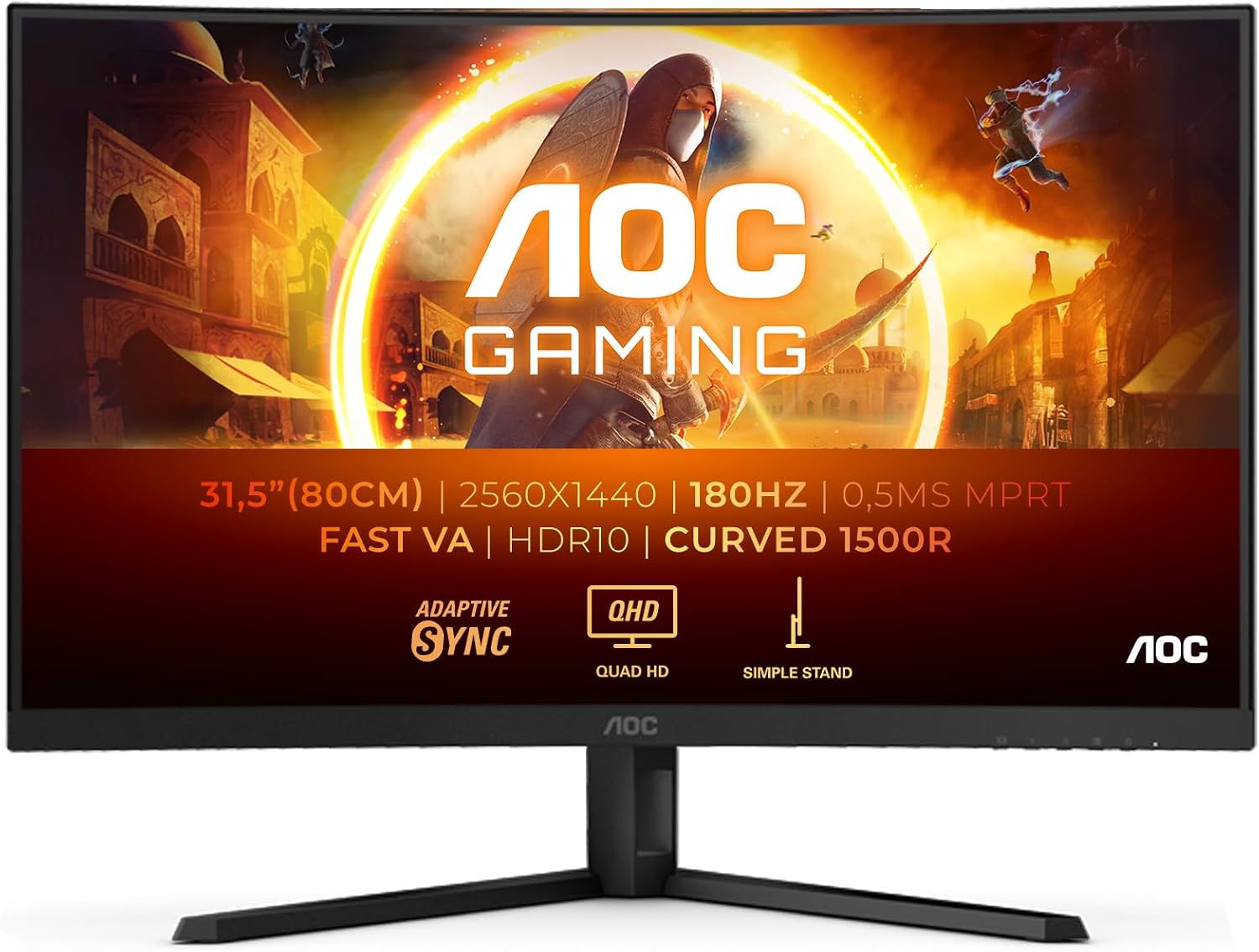 Detalle 2 de AOC CQ32G4VE 32 Inch QHD 180Hz Monitor